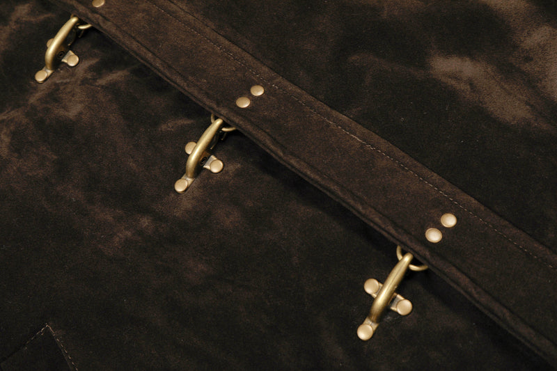 Omirad Embroidered Suede Metal Clasp Bomber Jacket