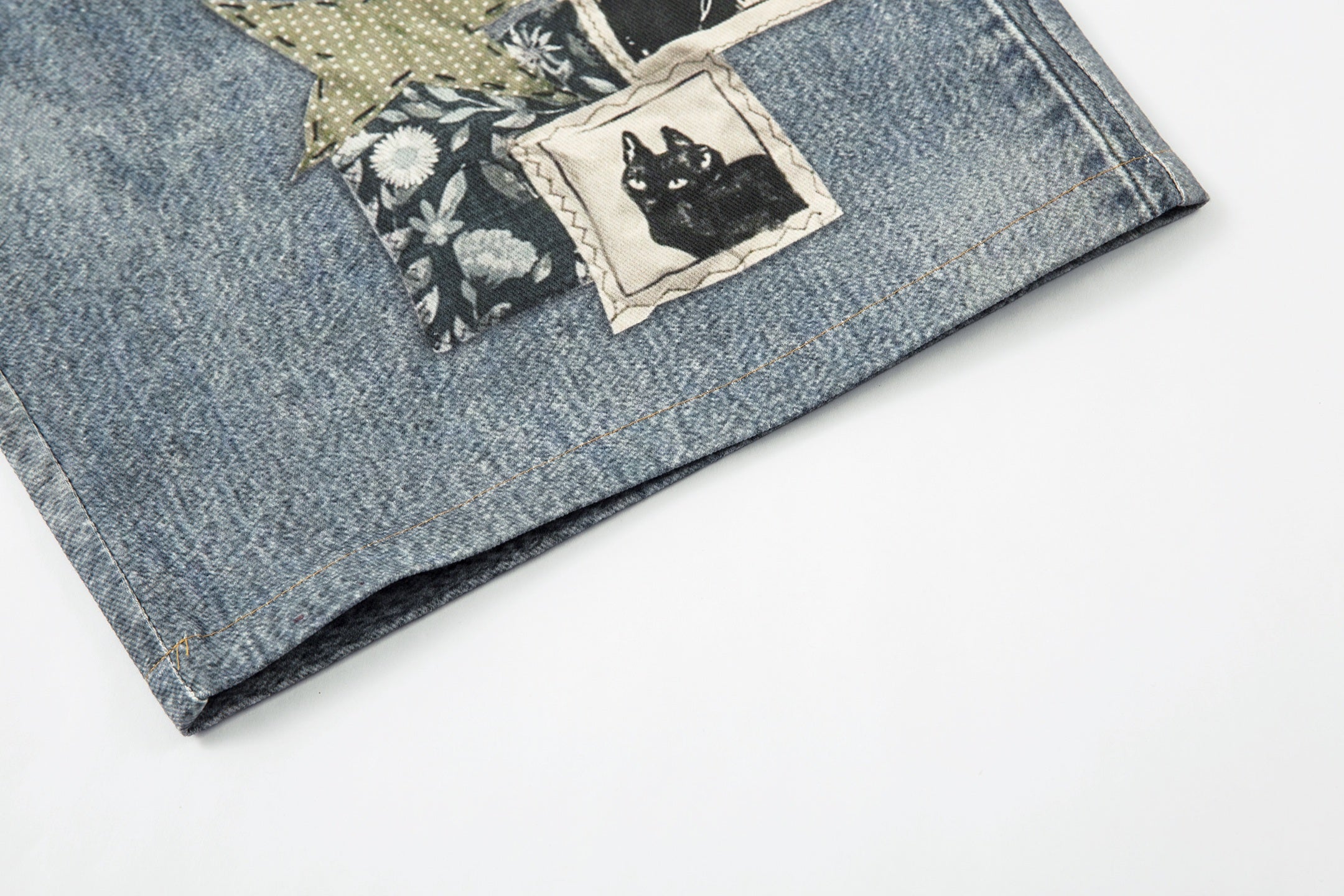 Omirad Vintage Charm Patch Denim Shorts | Streetwear