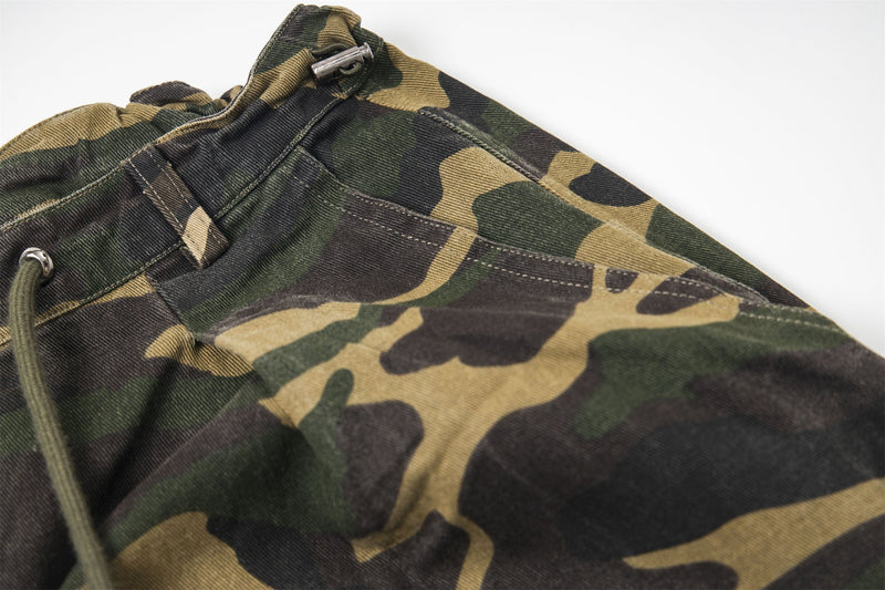 Omirad Camo Wide-Leg Cotton Pants | Military Streetwear