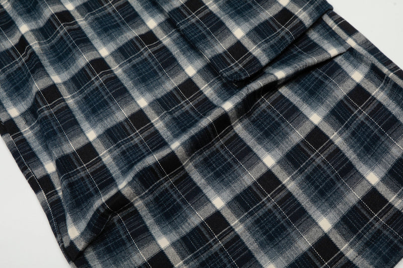 Plaid Cargo Wide-Leg Pants | Patchwork Streetwear Trousers