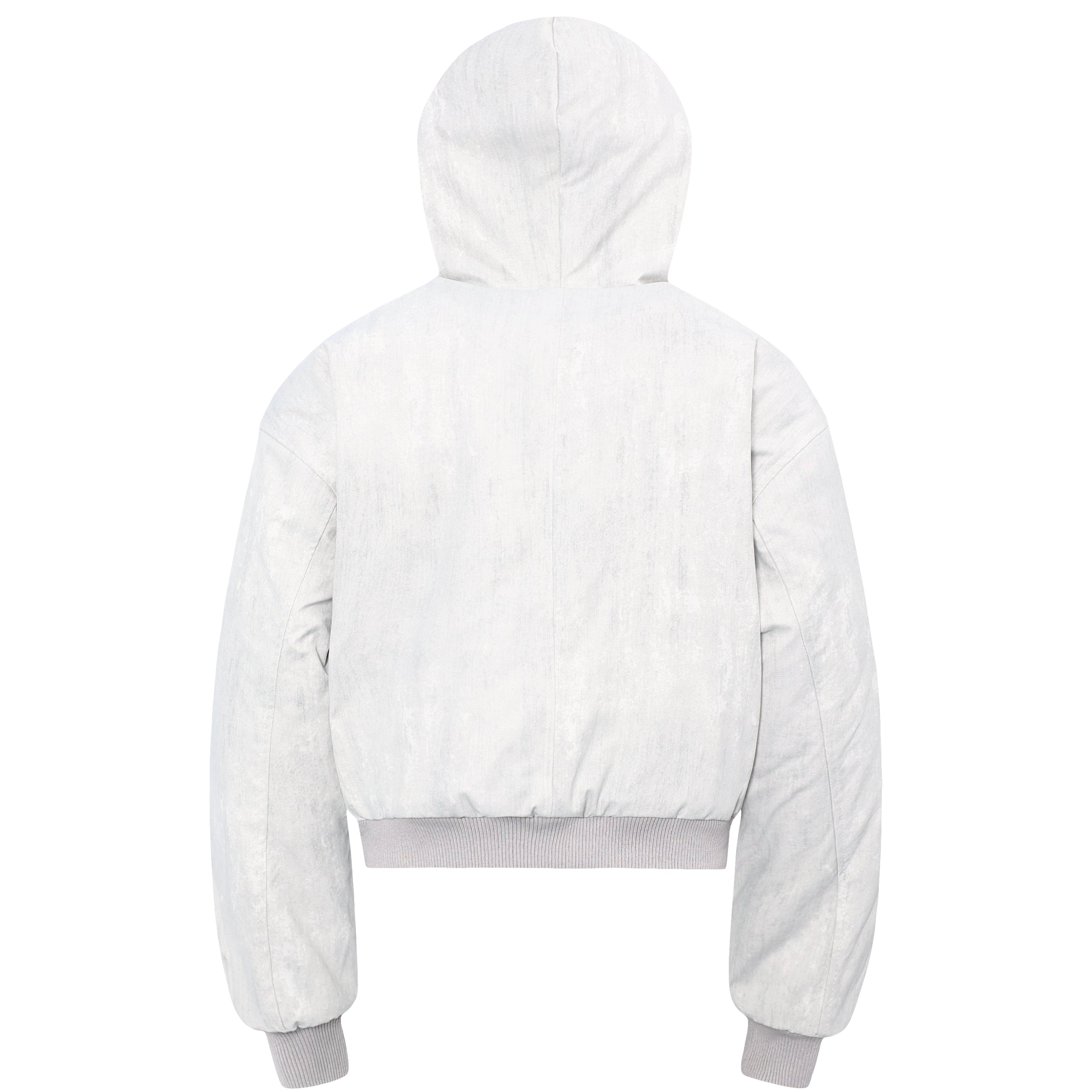 Omirad Frost-Fur Hooded Bomber Jacket | Cropped Streetwear