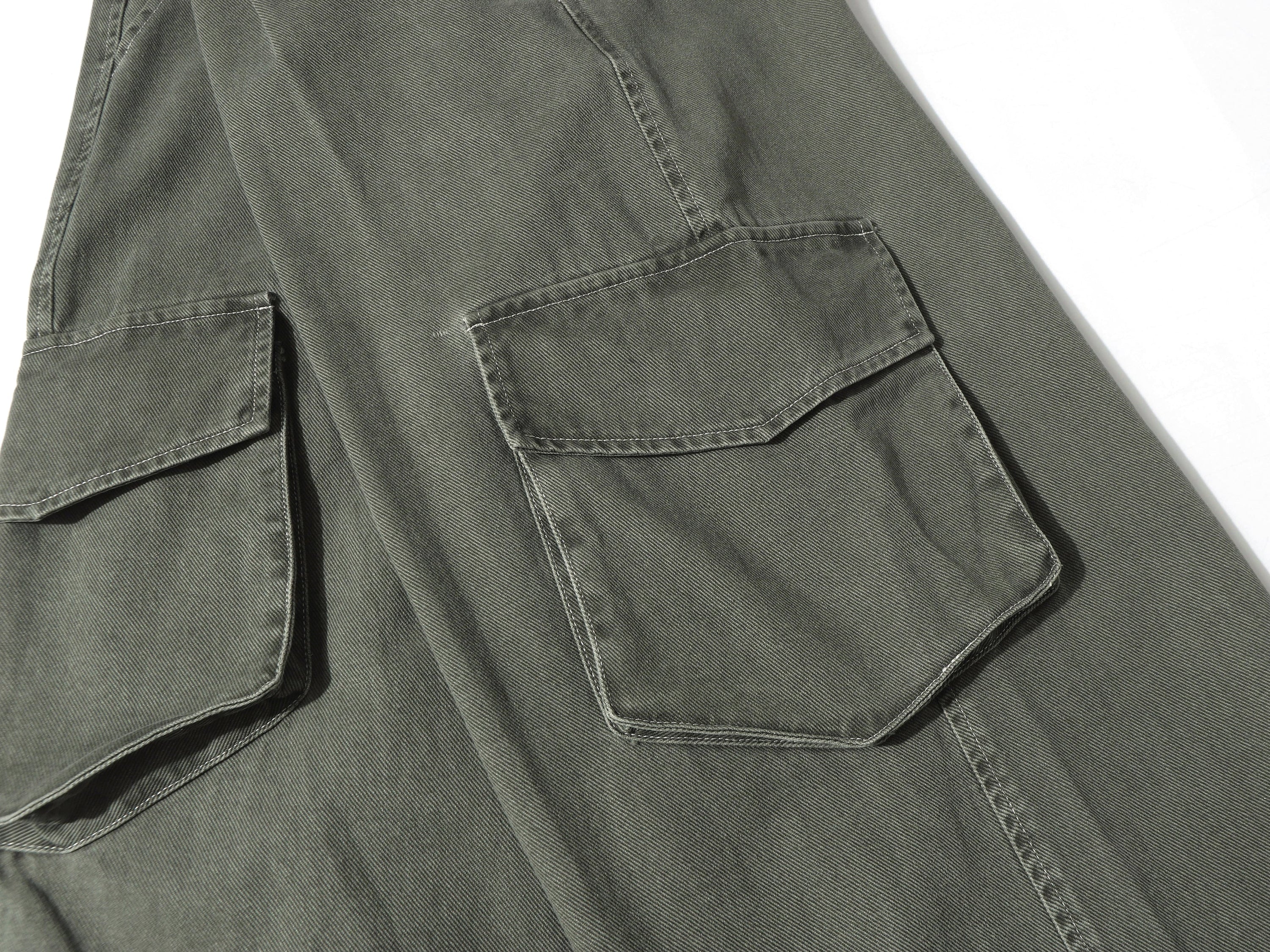 Omirad Wide-Leg Cargo Utility Pants | 100% Cotton Streetwear