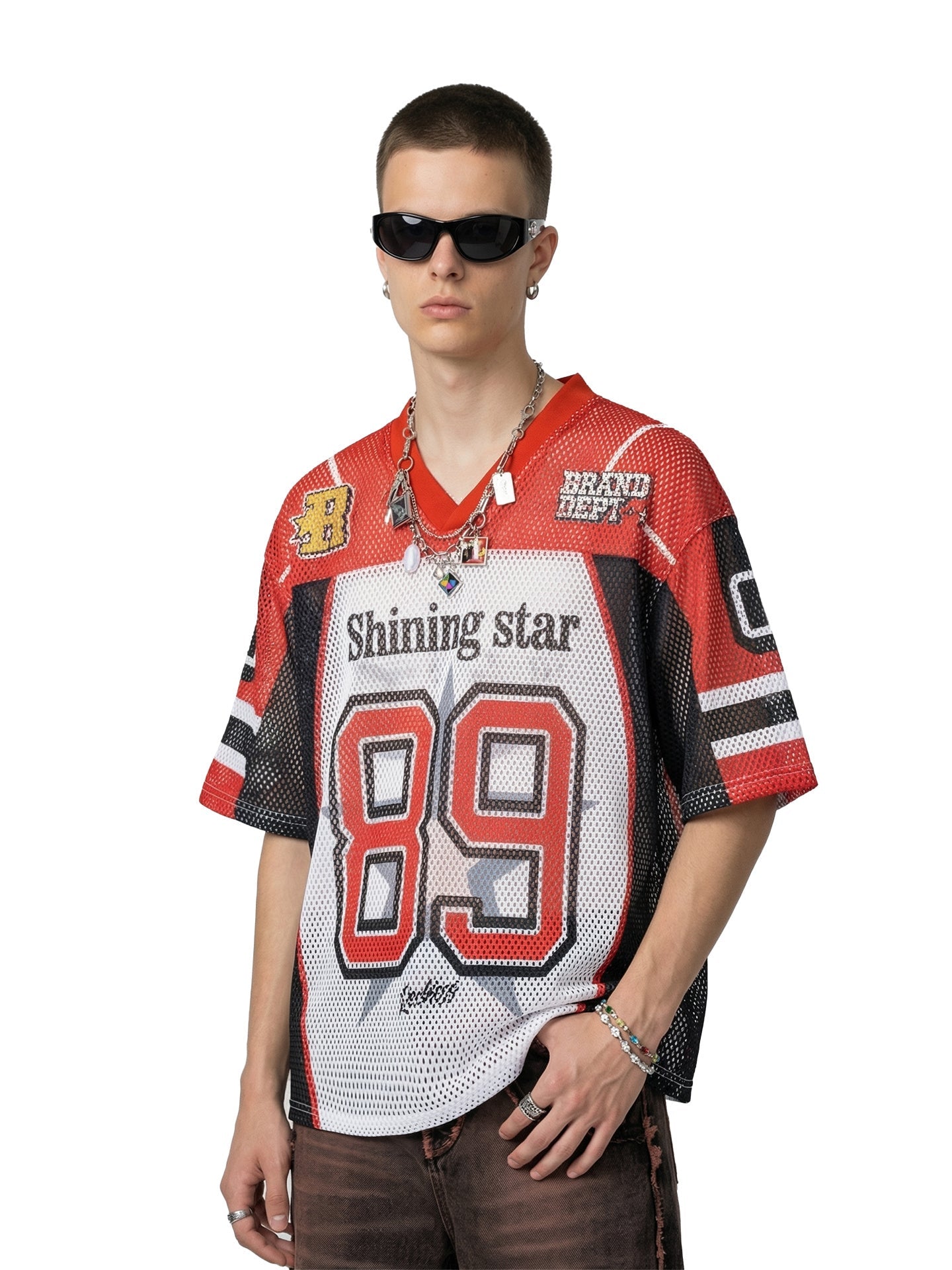 Shining Star 89 Mesh Football Jersey T-Shirt | Streetwear