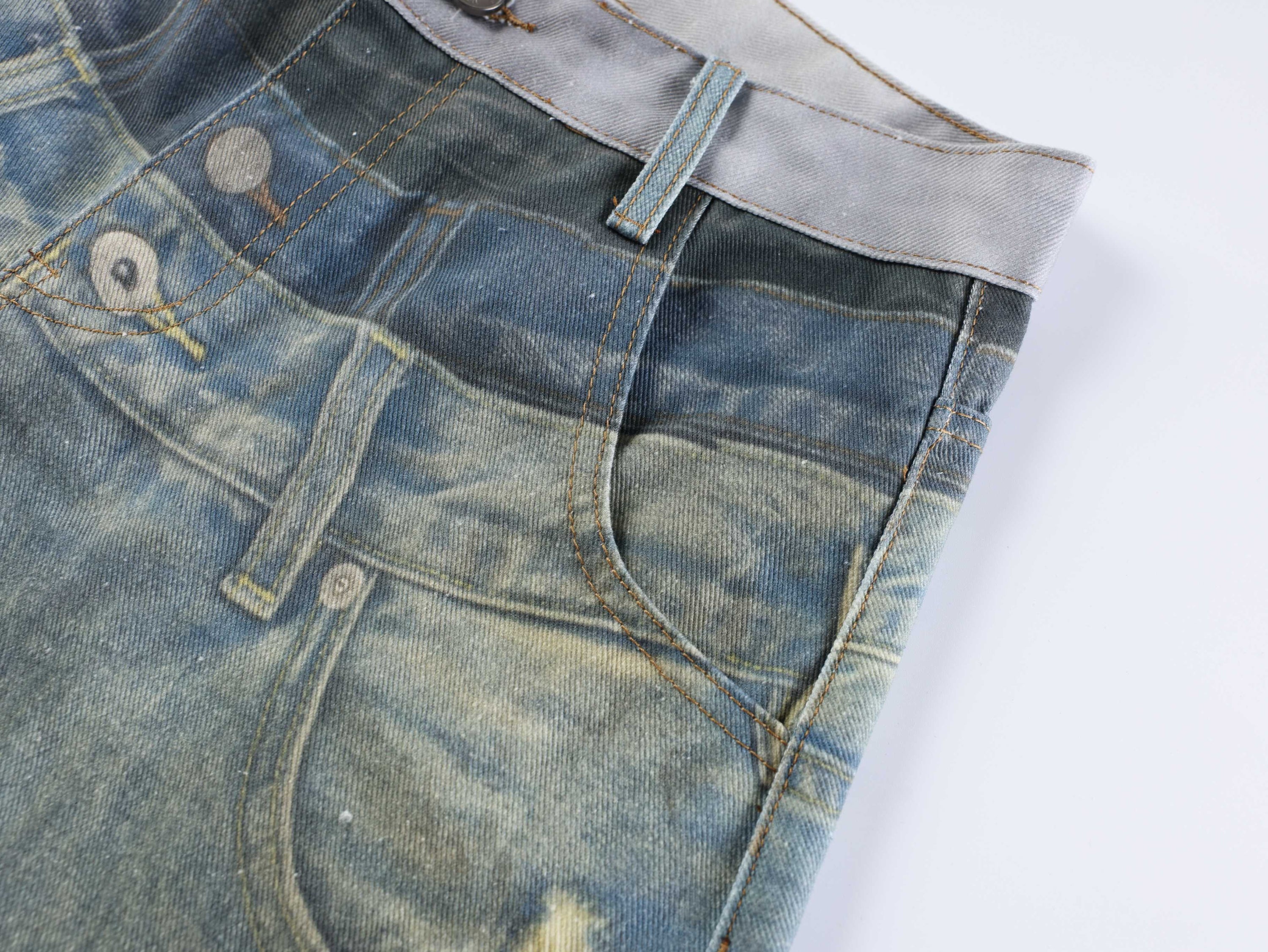 Omirad Layered Fade Distressed Balloon Jeans | Wide Leg Denim