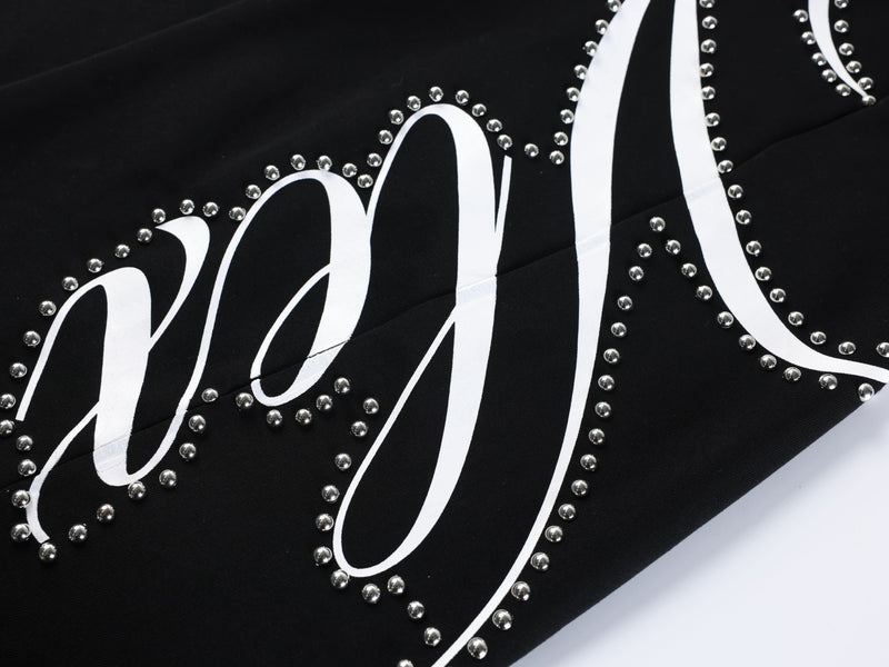 Omirad Studded Script Sweatpants | Wide-Leg Streetwear