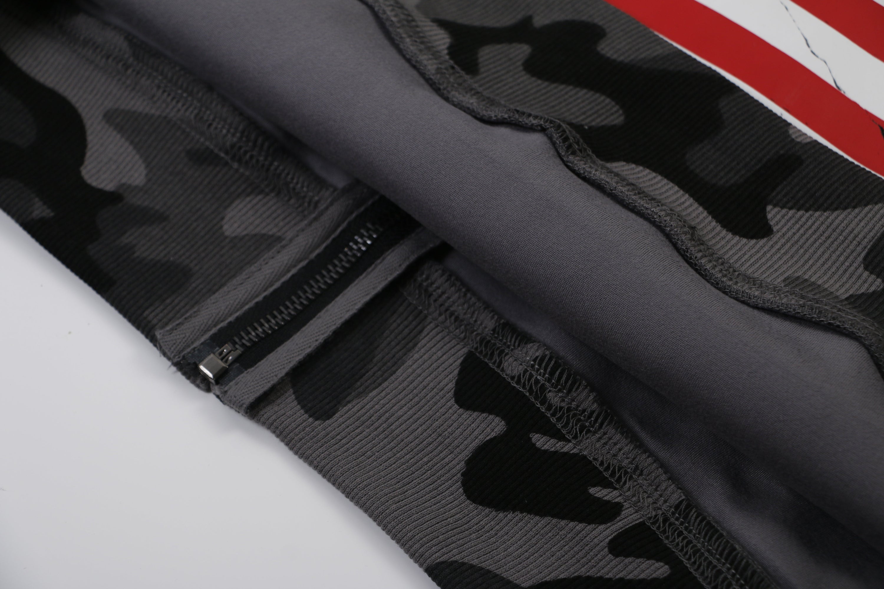 Camo Flag Zip-Up Hoodie | Streetwear Americana Hoodie