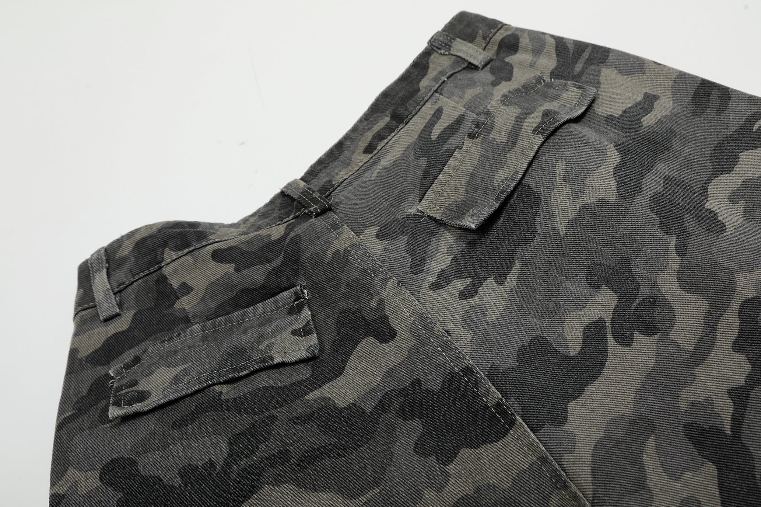 Omirad Camo Wide-Leg Cargo Shorts | Streetwear Baggy Fit