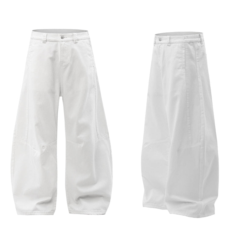 Omirad Sculpted Wide Leg Balloon Pants | 100% Cotton