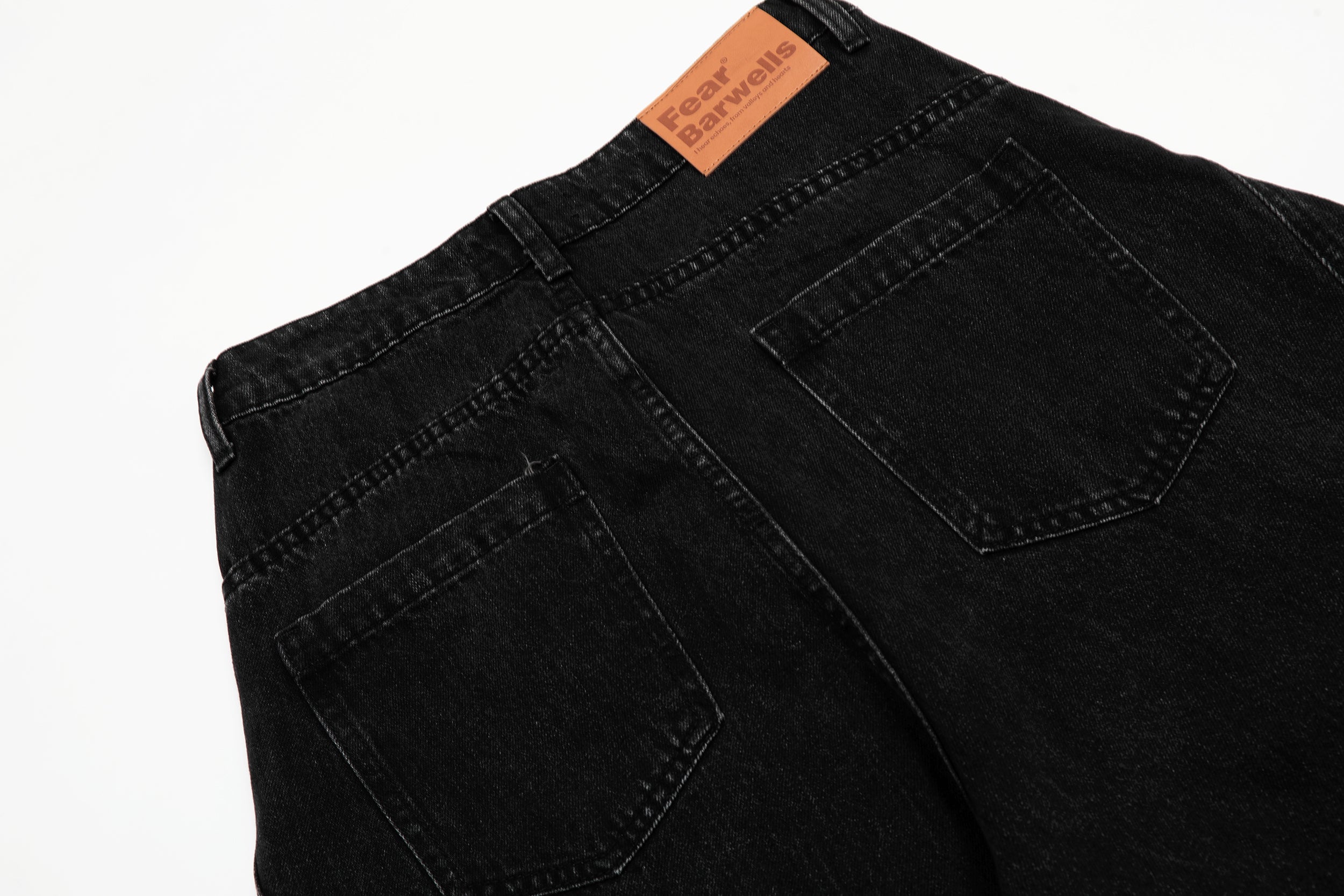 Wide-Leg Balloon Denim Pants | Washed Black Streetwear Jeans
