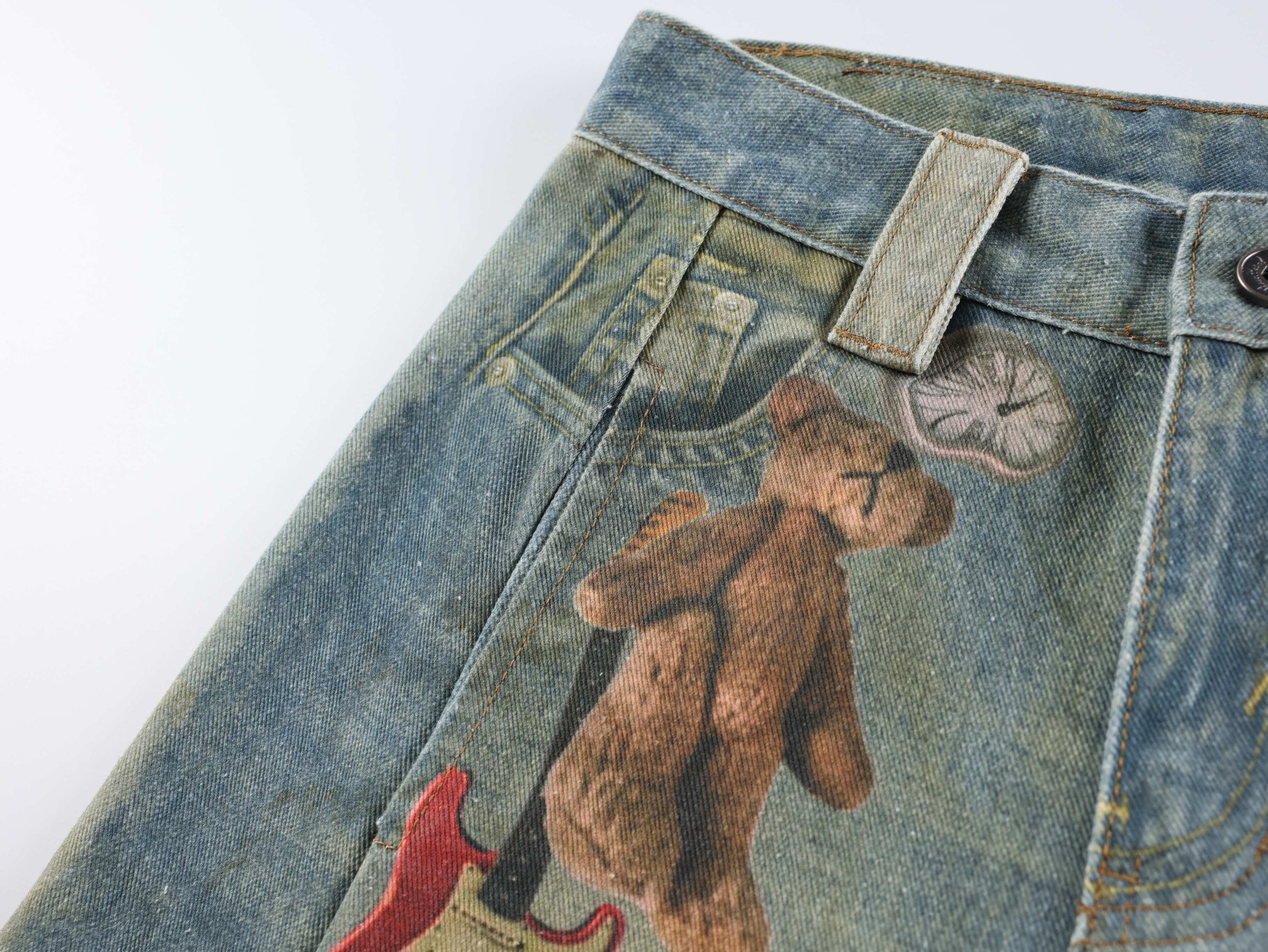 Omirad Playground Charm Balloon Jeans | Graphic Wide Leg Denim