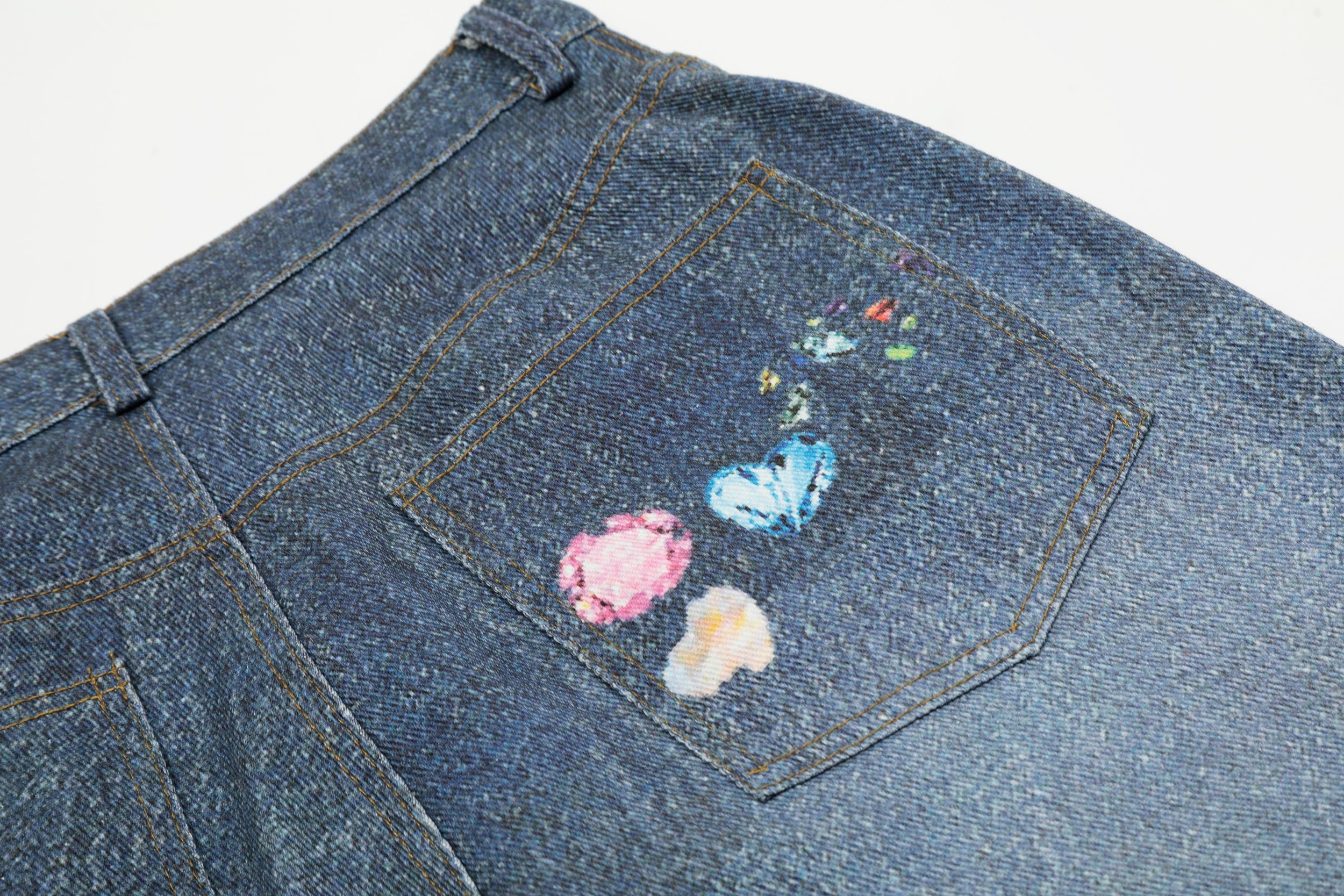 Omirad Gemstone Graphic Wide-Leg Jeans | Y2K Denim