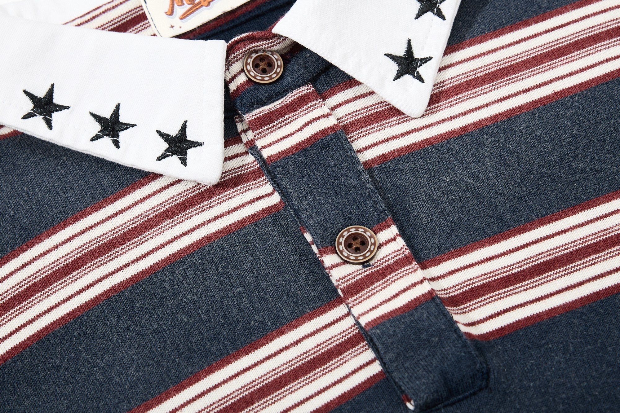 Vintage Stripe Rugby Polo Shirt | Retro 90 Graphic | Omirad
