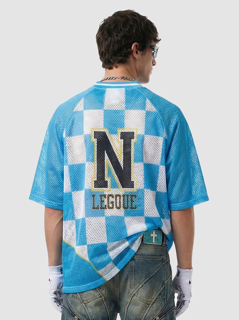 Wild Cats N League Checkerboard Mesh Jersey T-Shirt