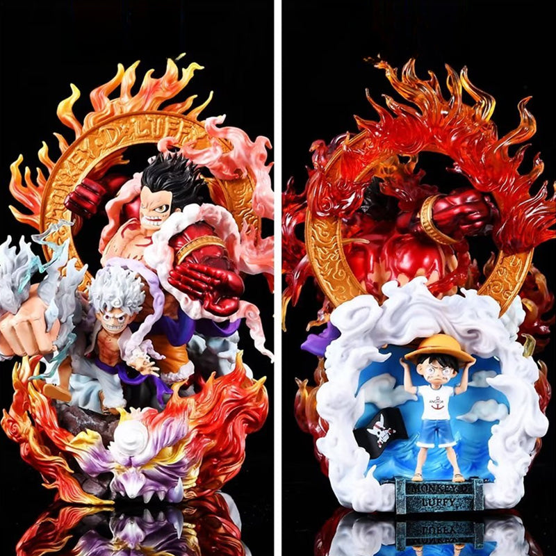 Luffy Action Figurine – 23cm with Fiery Effects and Dynamic Base, Limited Edition – One Piece Collectible