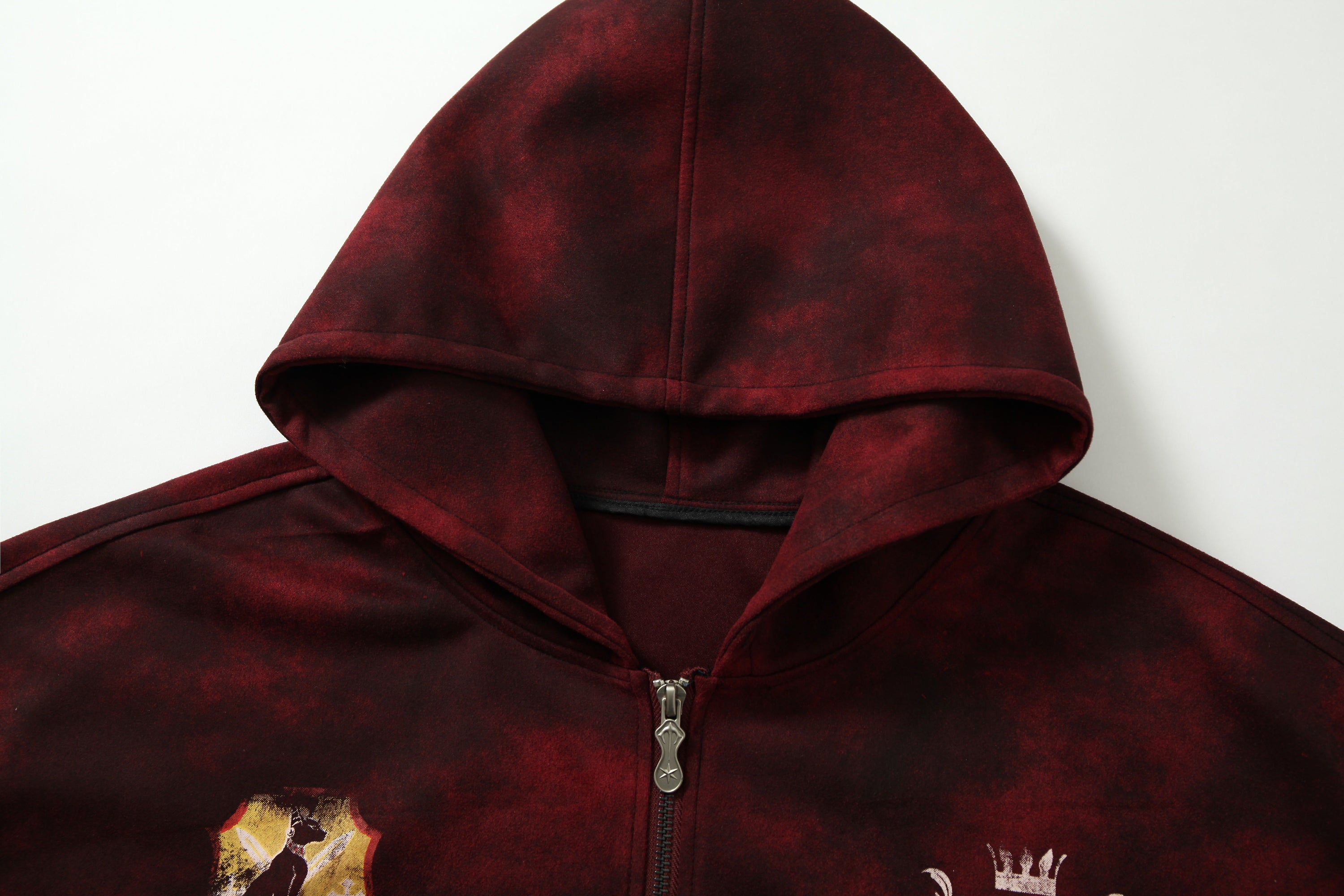Restarall Studio Burnout Wash Zip-Up Hoodie | Grunge Streetwear