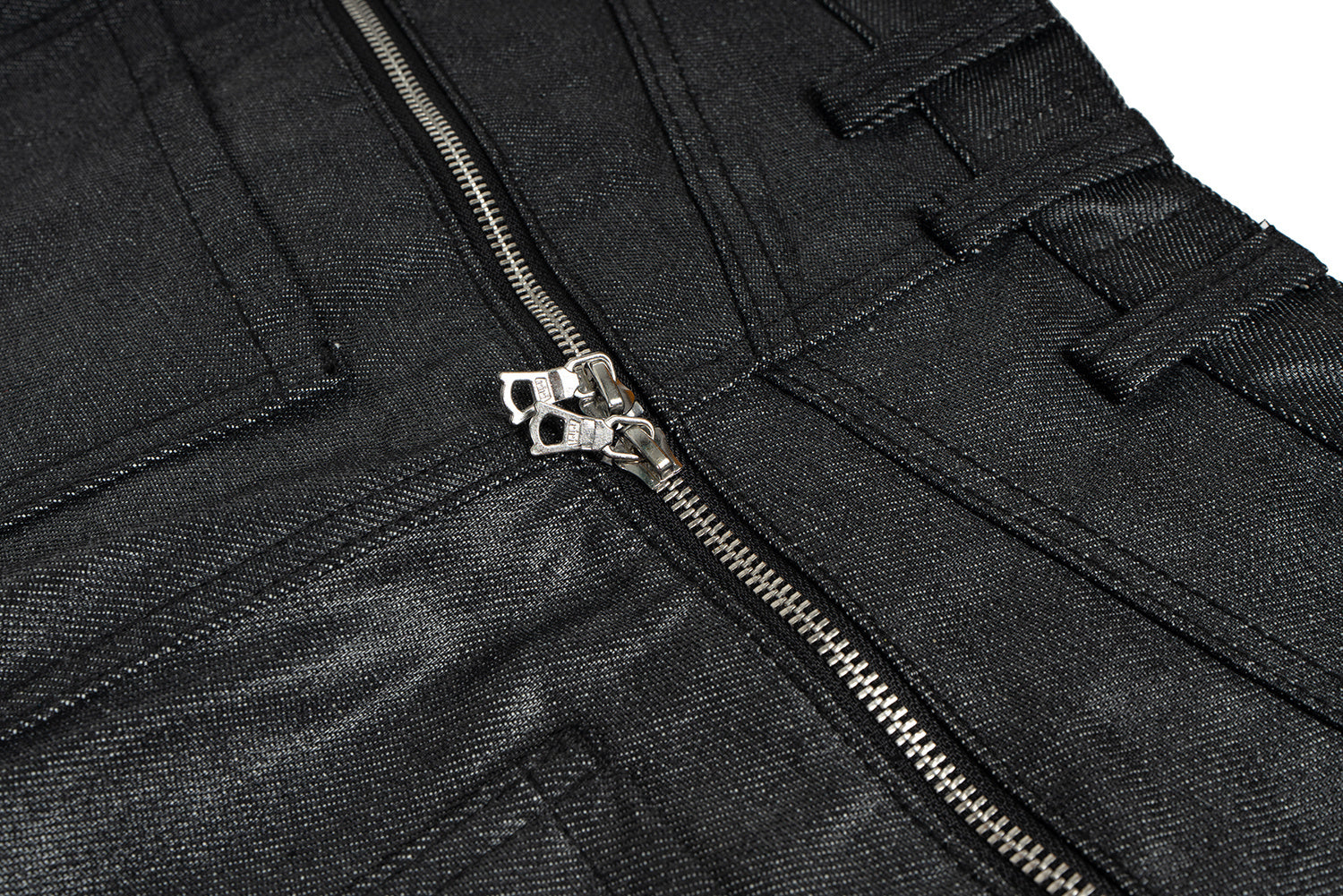 Omirad Double Waist Coated Denim Pants | Wide Leg Streetwear