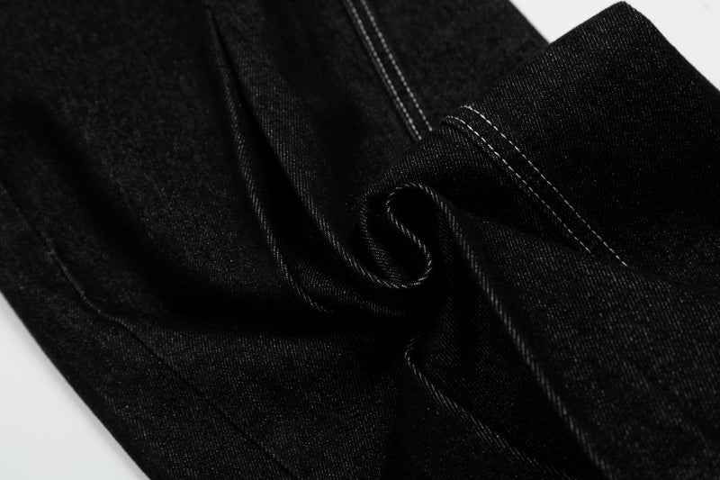 Omirad Contrast-Stitch Wide-Leg Jeans | Bold Denim Silhouette