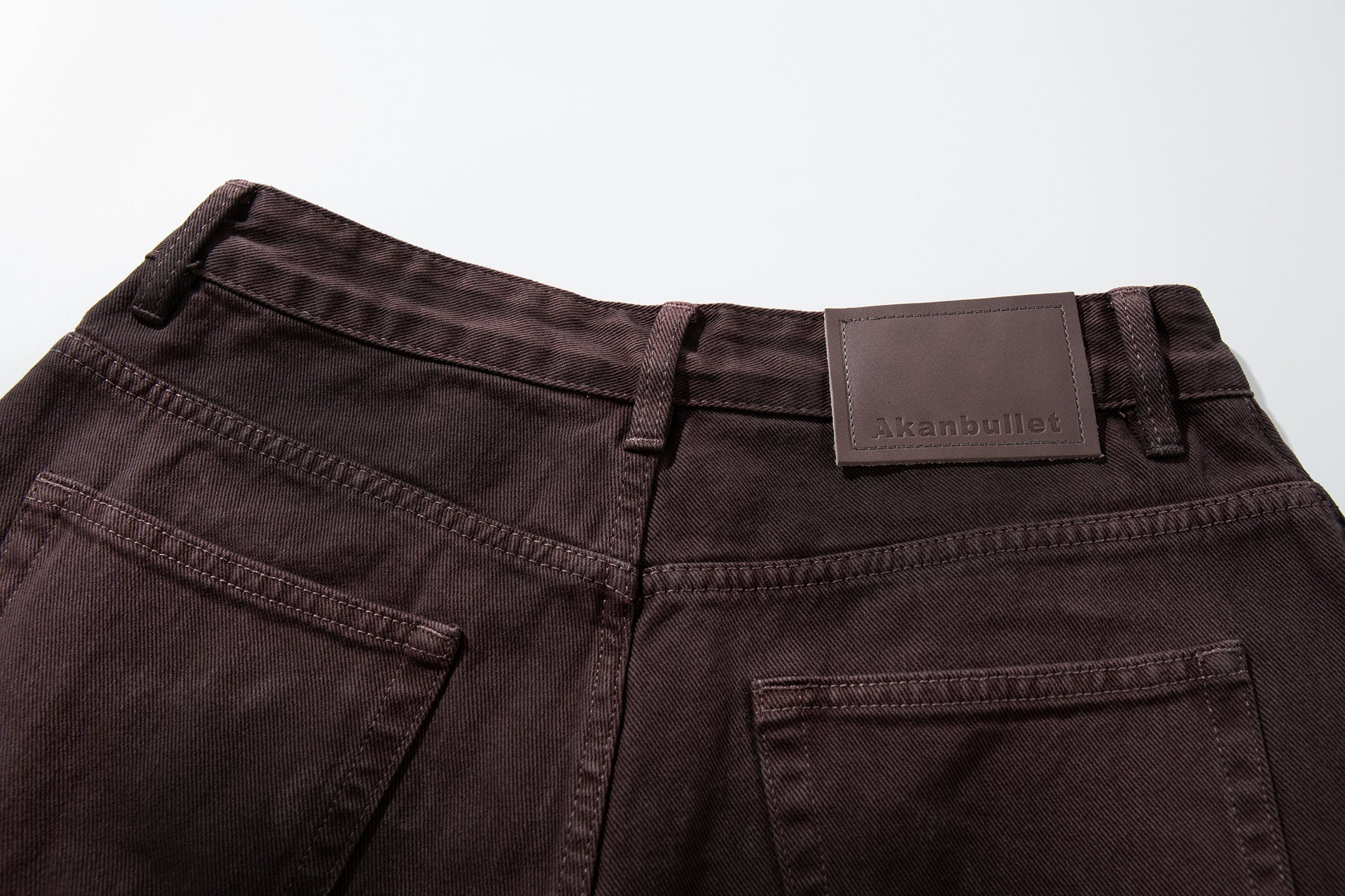Gradient Washed Wide-Leg Jeans | Brown Oversized Denim