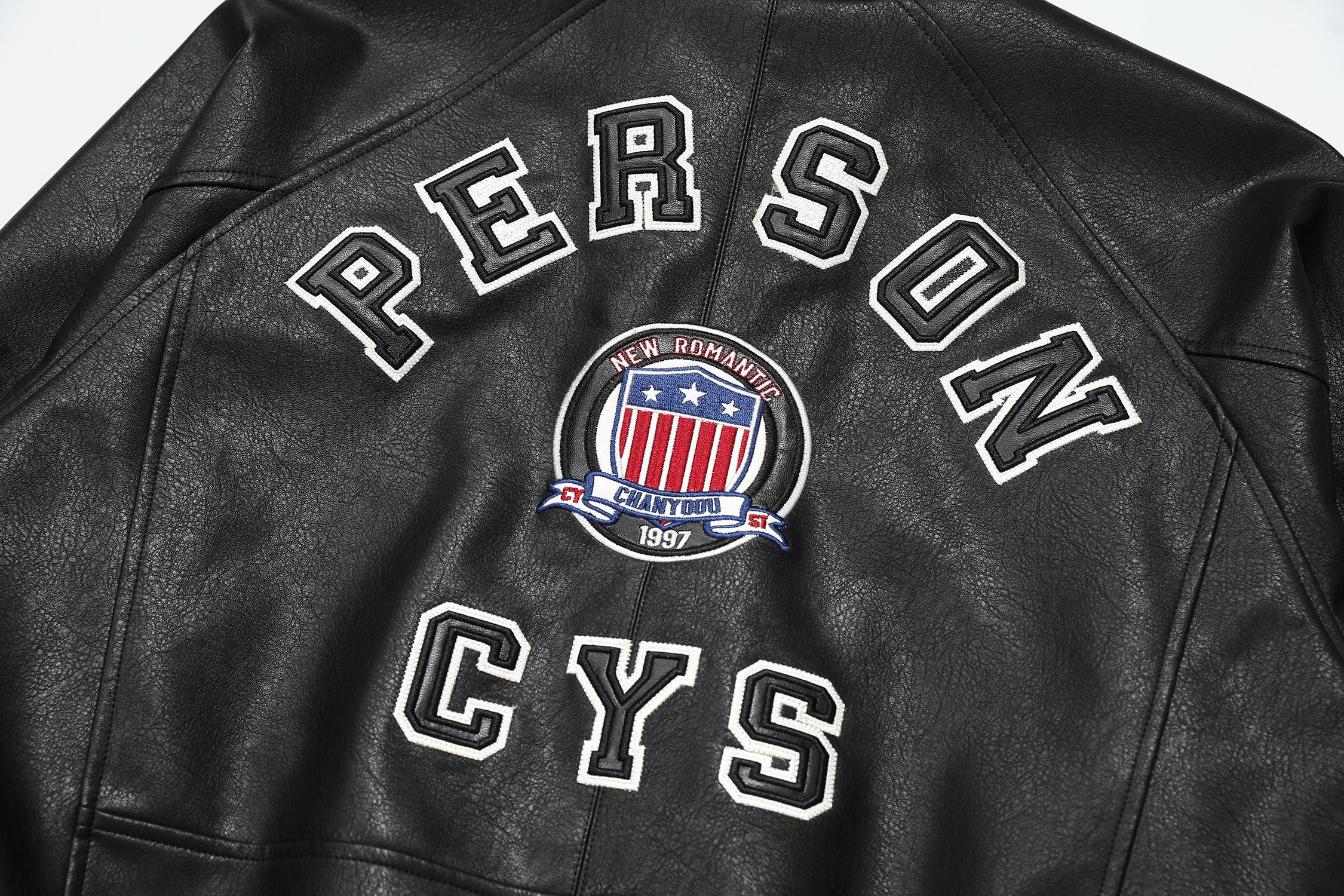 Varsity Patch PU Leather Bomber Jacket | Retro Streetwear