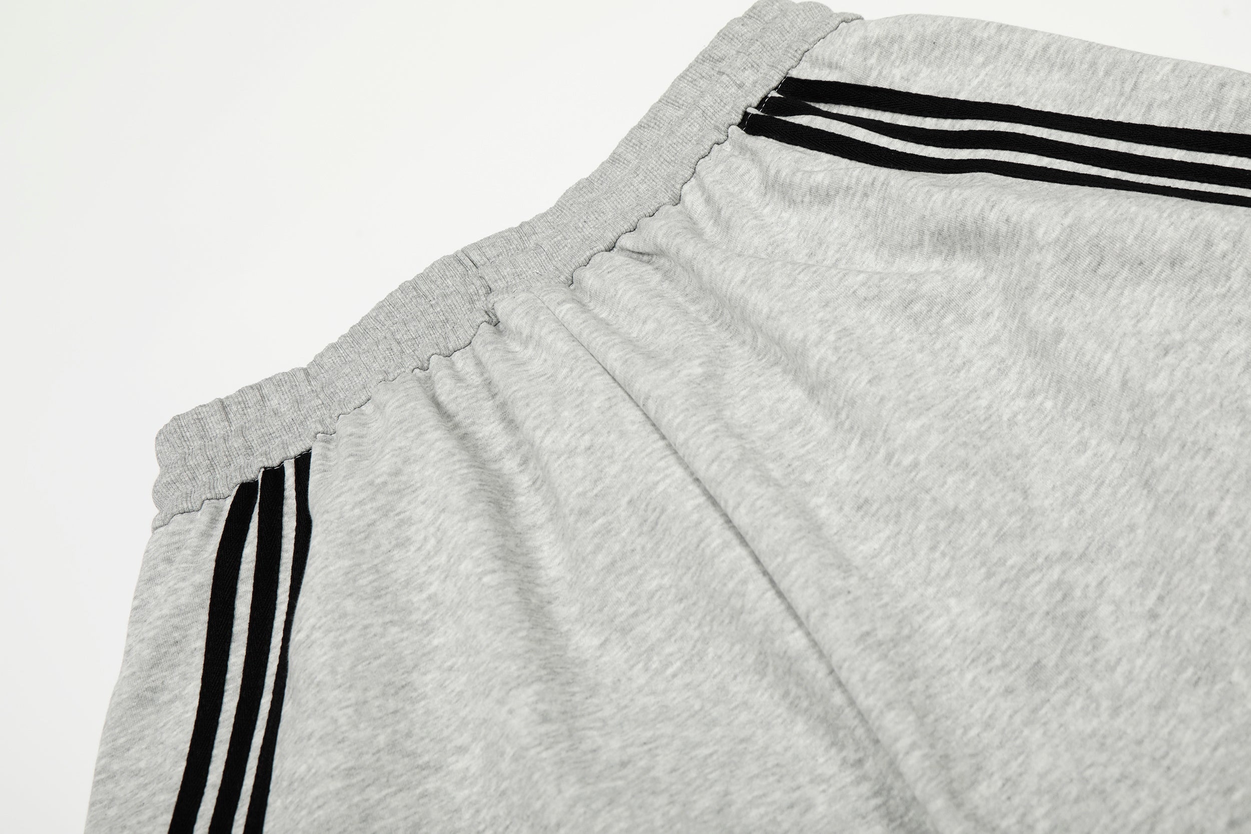 Curved Stripe Wide-Leg Sweatpants | Streetwear Track Pants