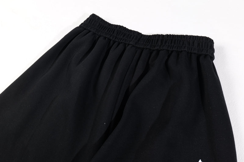 Rock Graphic Wide-Leg Wrap Pants | Streetwear Drape