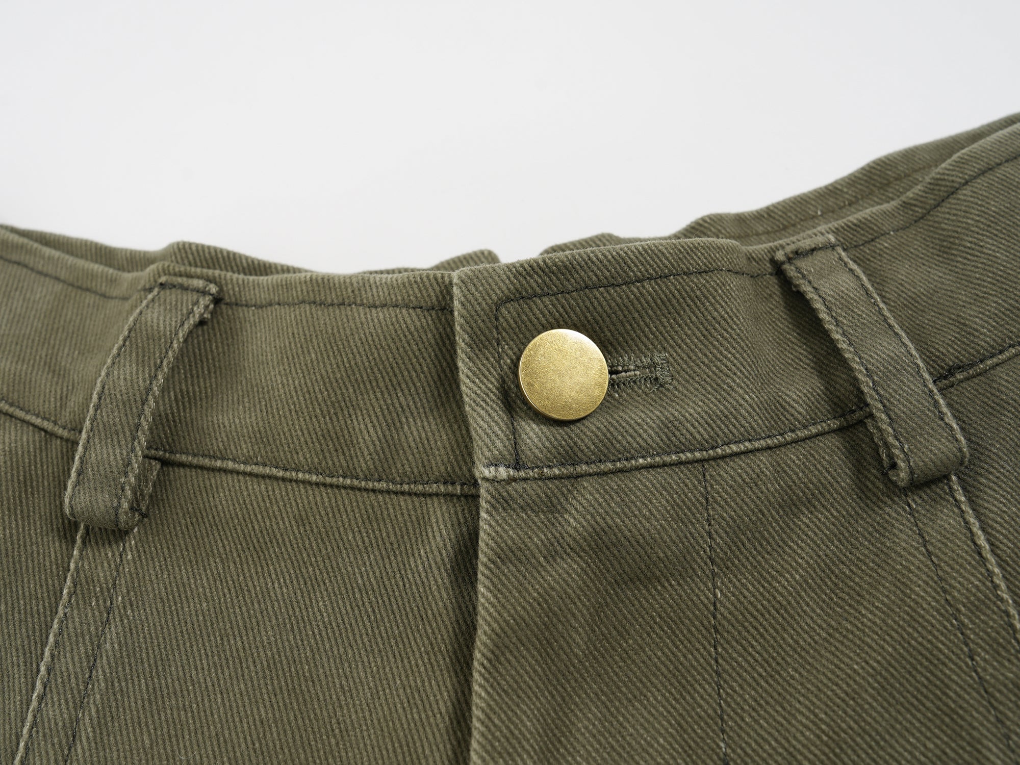 Curved-Cut Barrel Leg Pants | Heavyweight Cotton Trousers