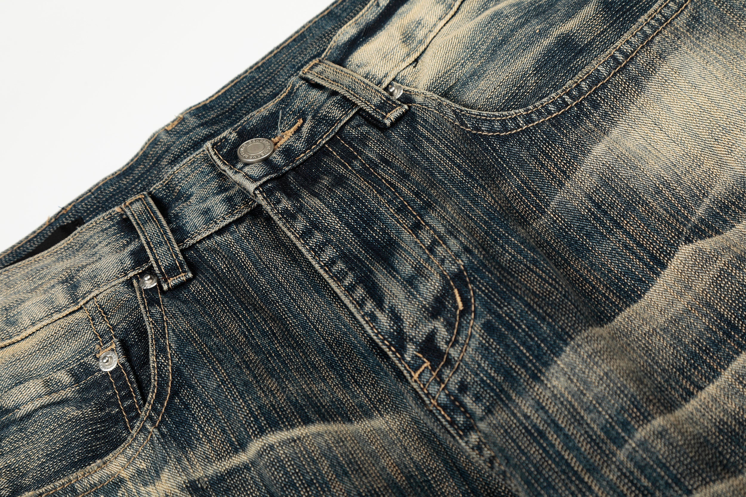 Vintage Washed Wide-Leg Denim Pants | Relaxed Streetwear Fit
