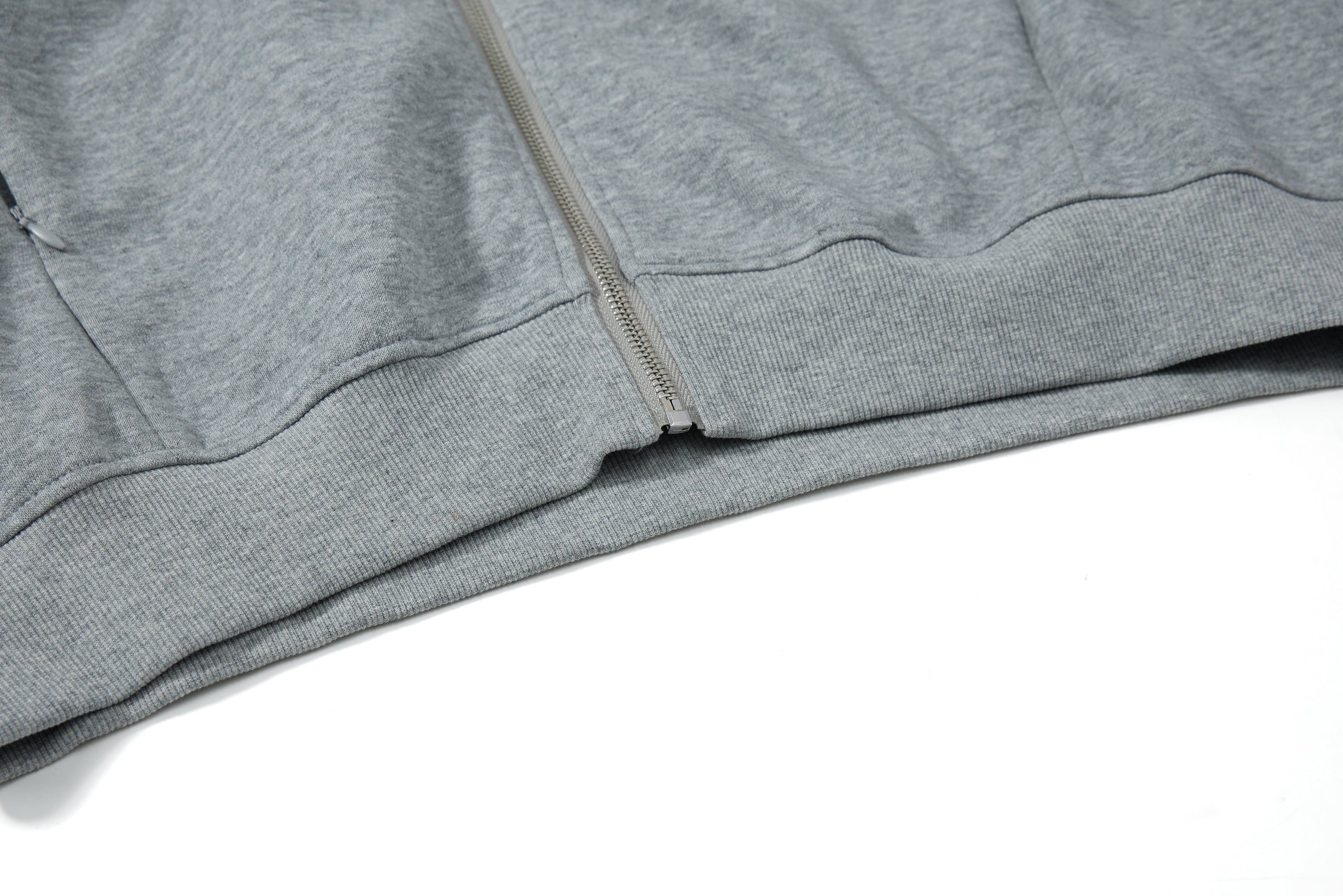 Curved Panel Full-Zip Hoodie | Relaxed Streetwear Fleece