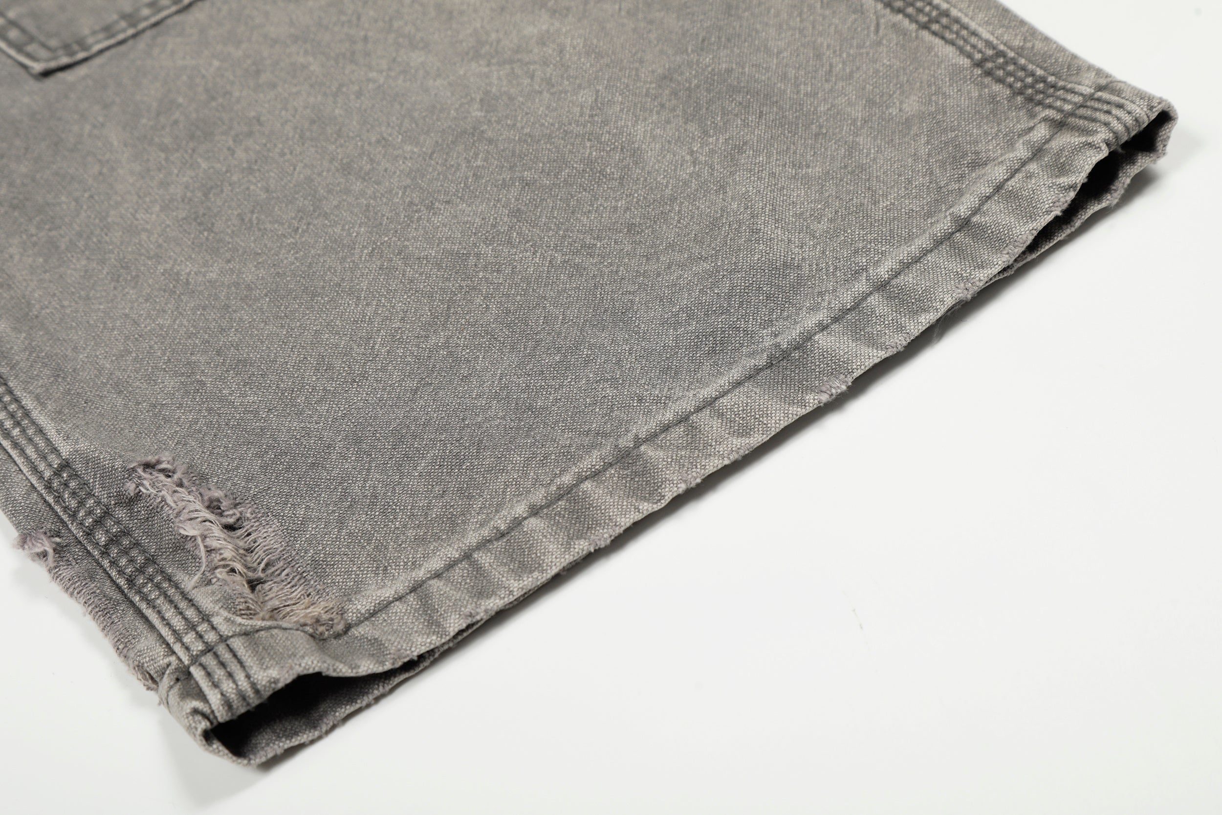 Washed Distressed Utility Carpenter Jeans | Wide Leg