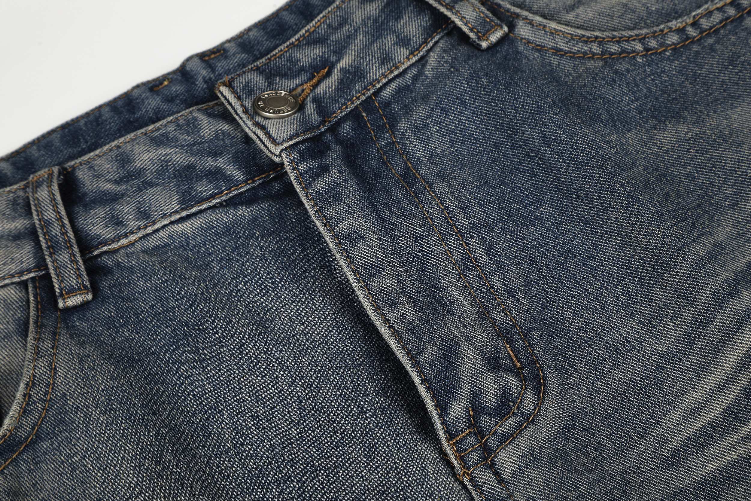 Omirad Distressed Wide-Leg Jeans | Y2K Vintage Washed Denim