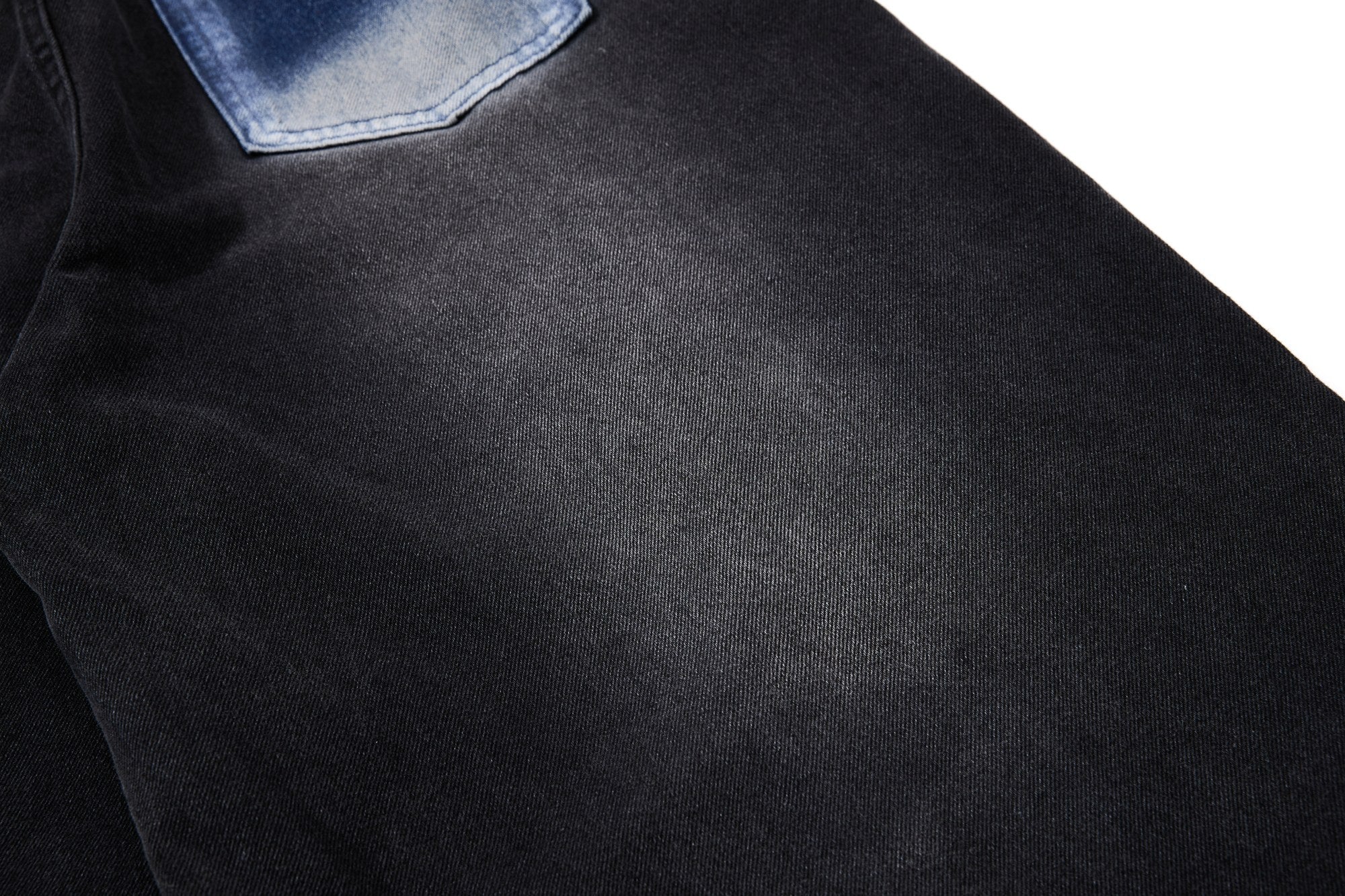 Graphic Panel Wide-Leg Denim Jeans | Vintage Black Streetwear