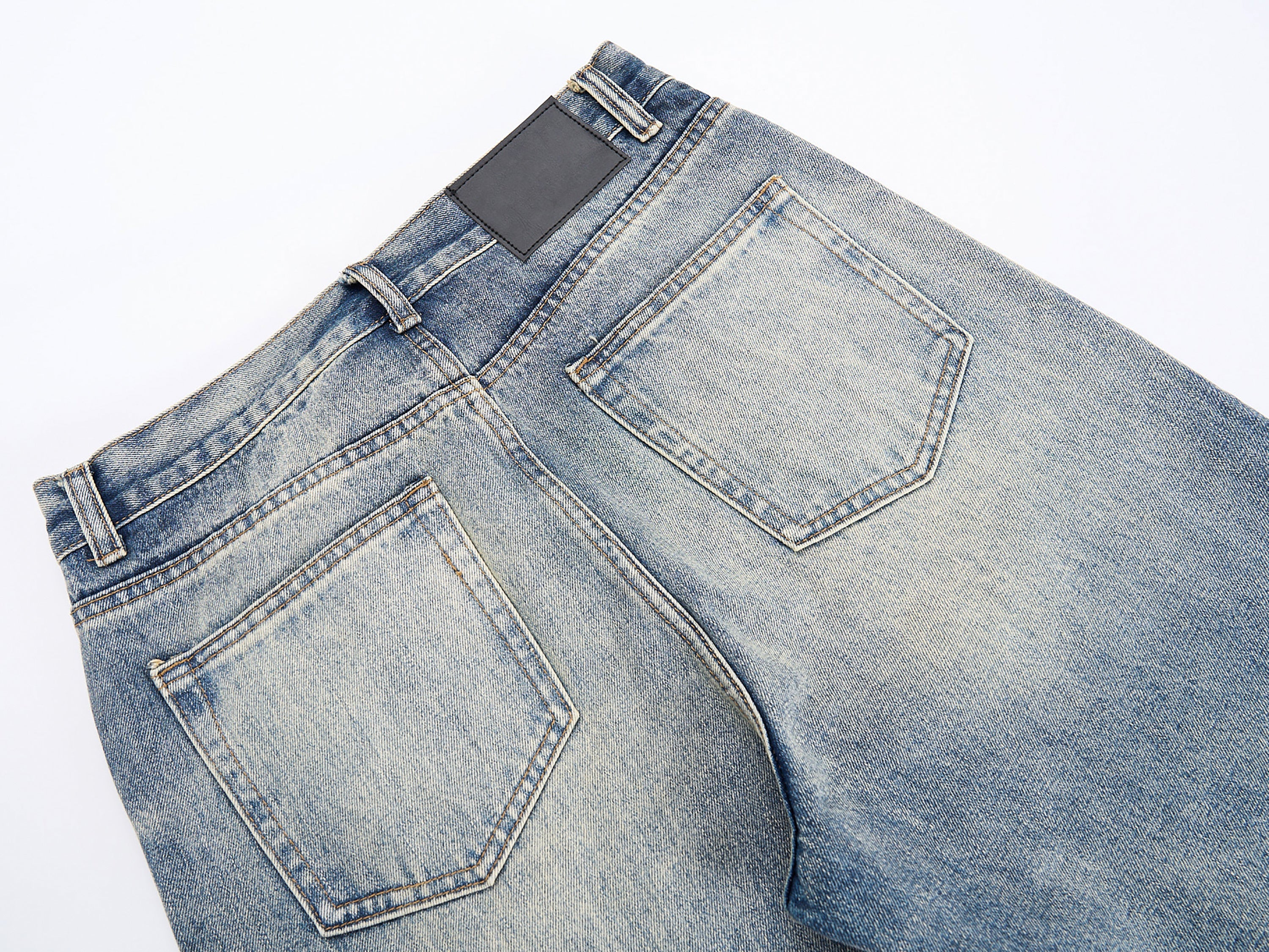 Omirad Vintage Washed Wide-Leg Jeans | 100% Cotton Denim