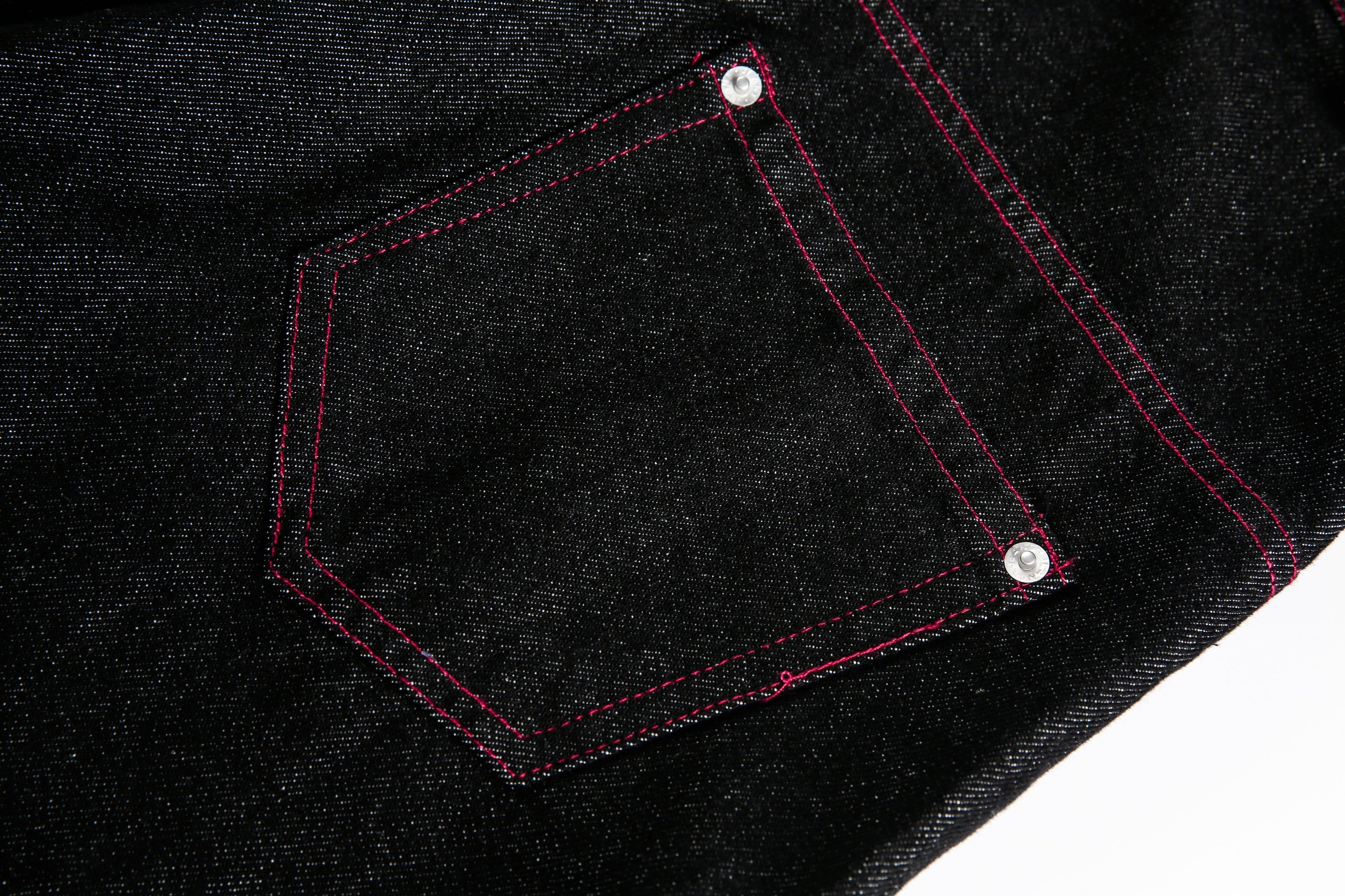 Omirad Red Stitch Barrel Denim Pants | Wide Leg Jeans