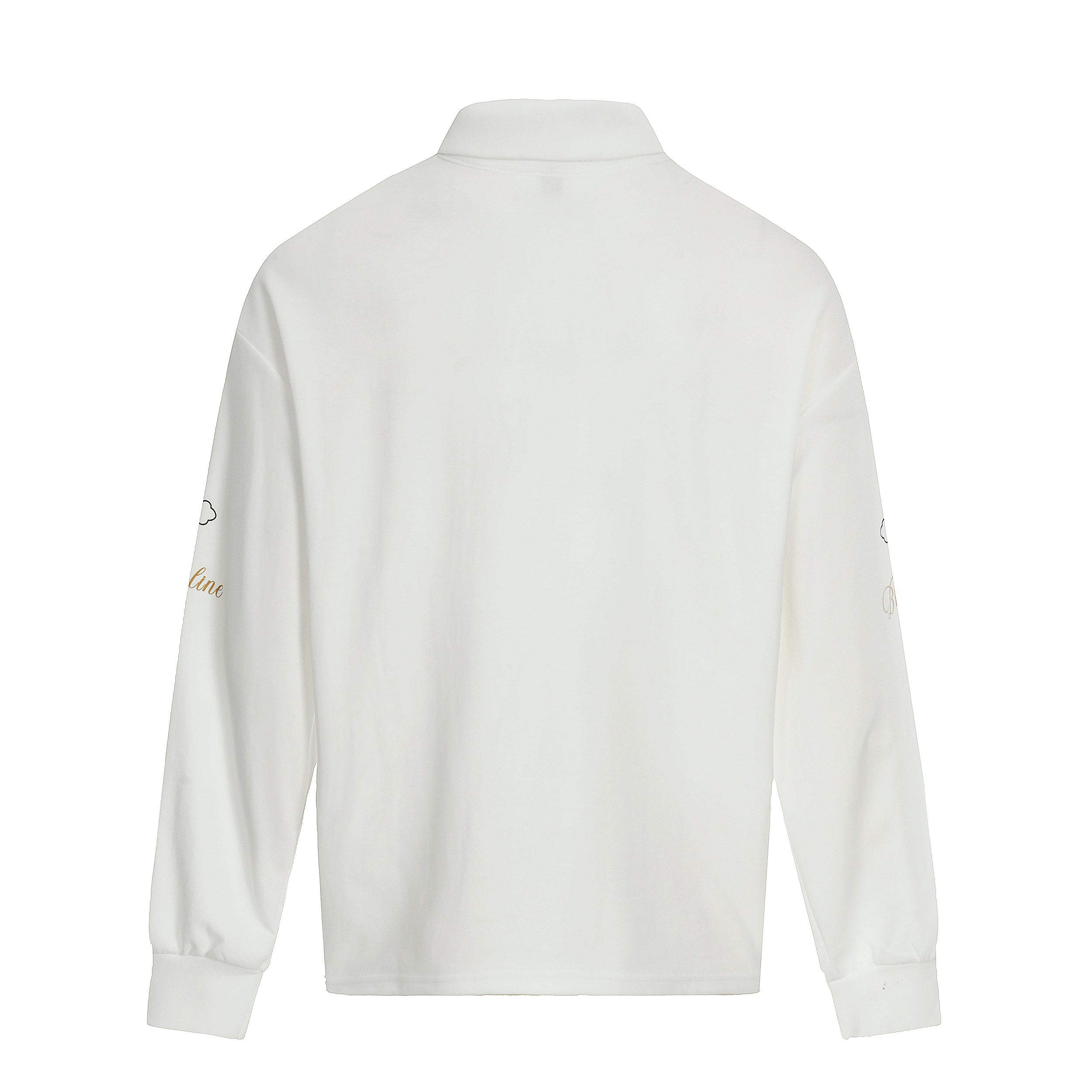 Omirad Break Line Graphic Long-Sleeve Polo Shirt