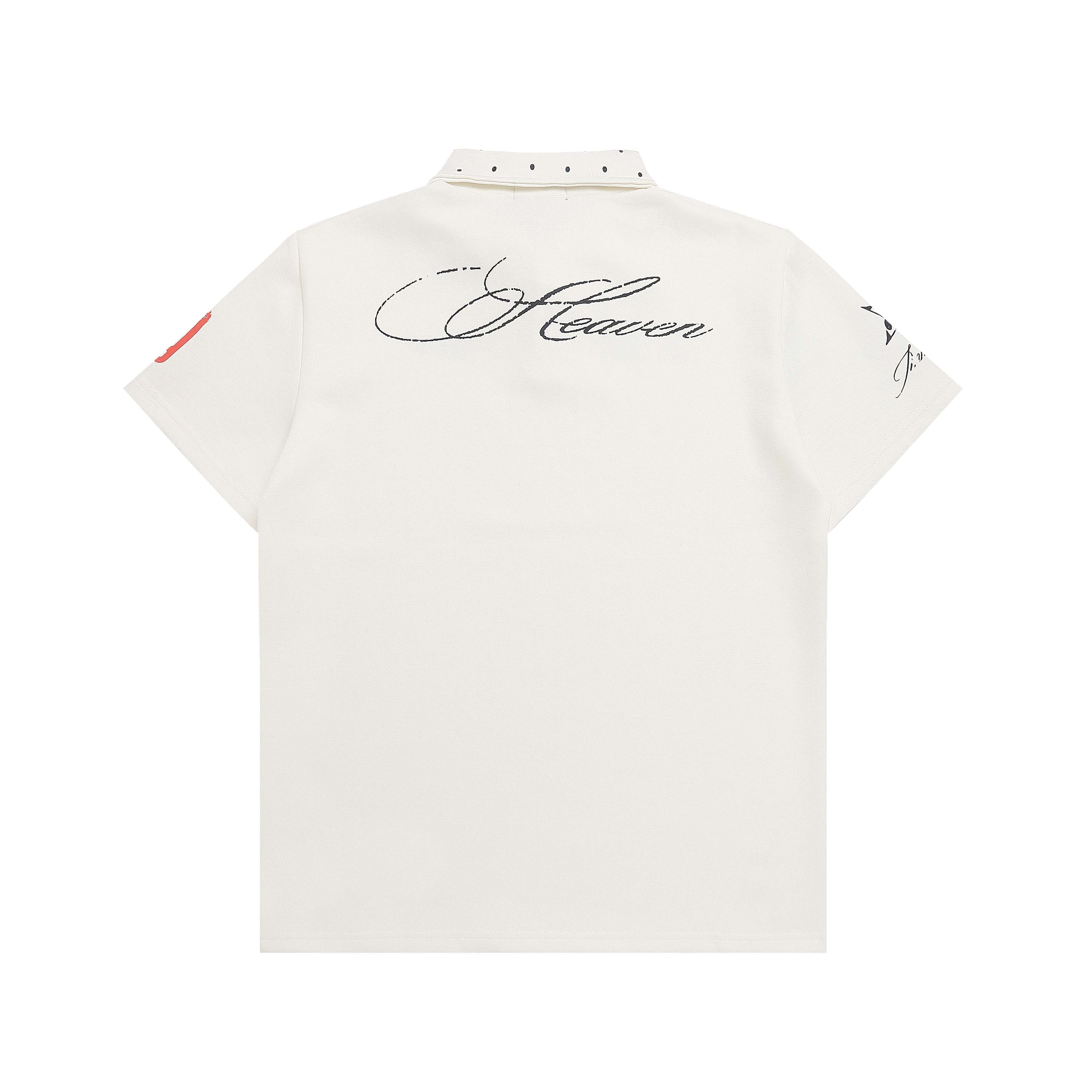 Studded Collar Graphic Polo Shirt | Y2K Streetwear