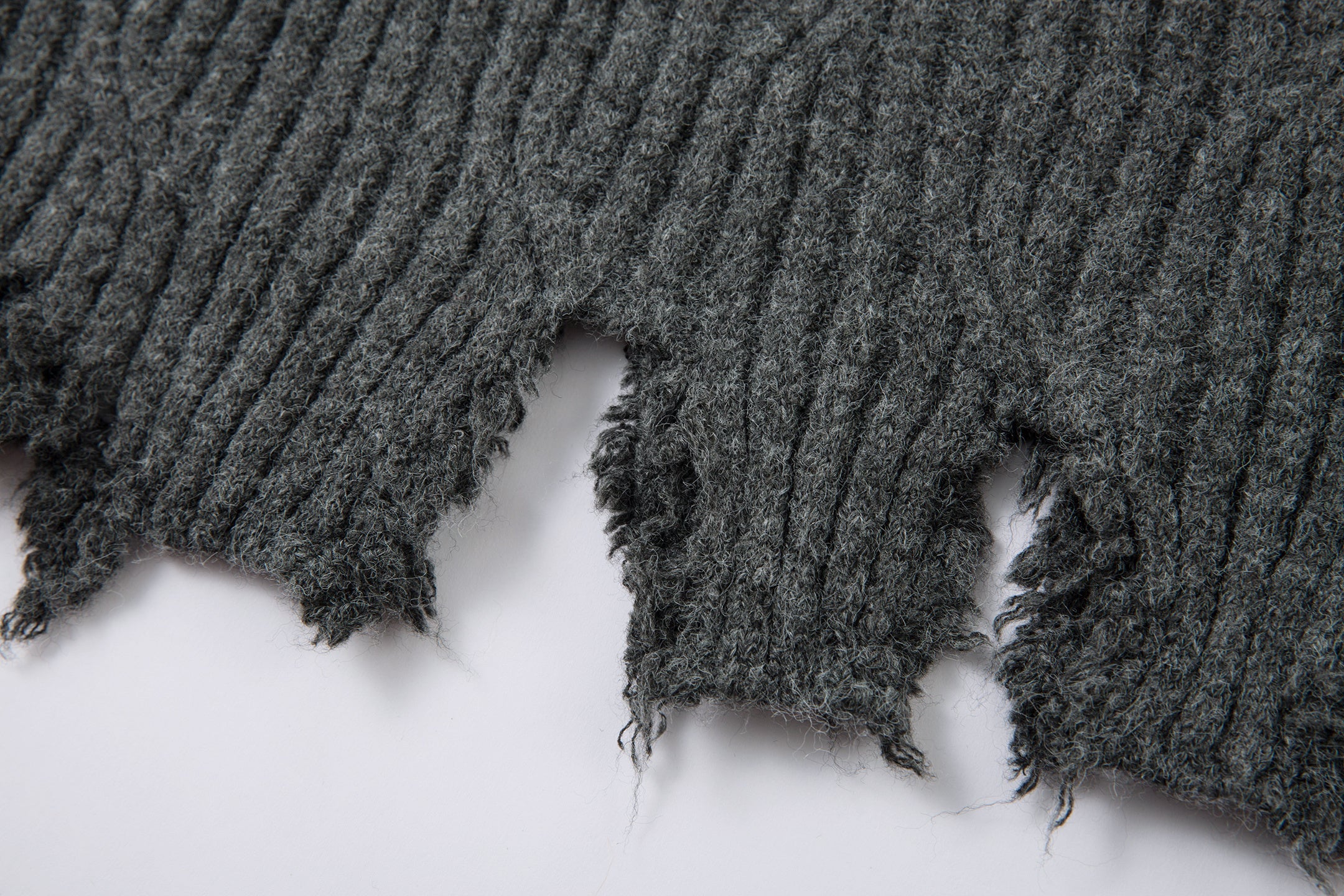 Distressed Ribbed Henley Knit Sweater | Grunge Streetwear