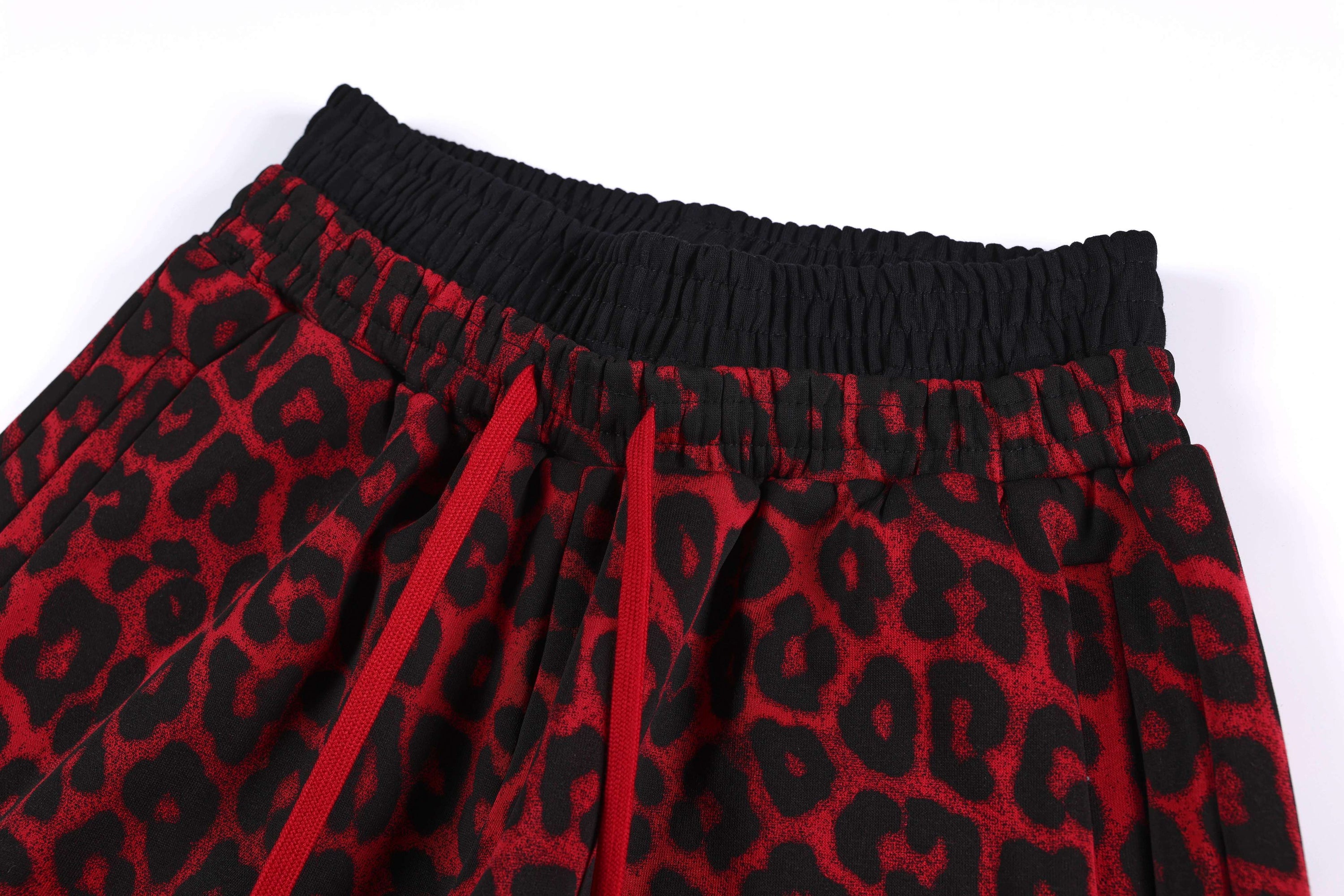 Omirad Leopard Panel Sweatpants | Wide-Leg Streetwear