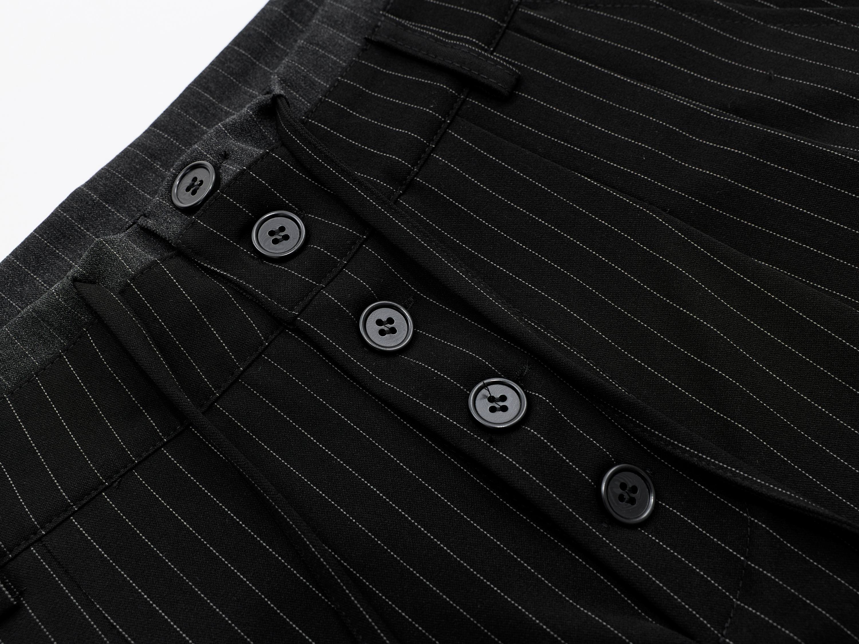 Omirad Pinstripe Wide-Leg Shorts | Oversized Tailored Streetwear