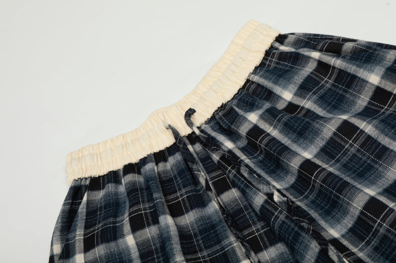 Plaid Cargo Wide-Leg Pants | Patchwork Streetwear Trousers