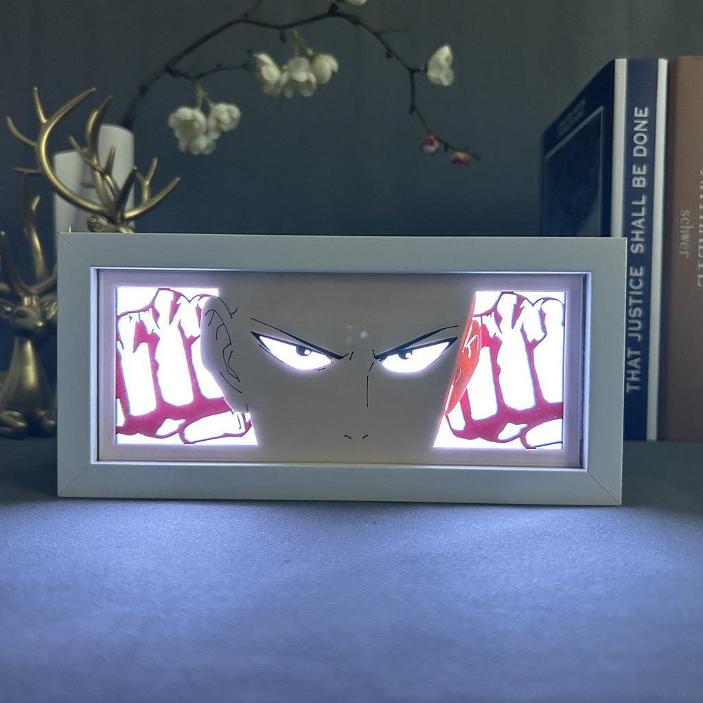 One Punch Man Anime Light Box-светодиодная лампа Saitama 3D с динамическими эффектами с изменением цвета