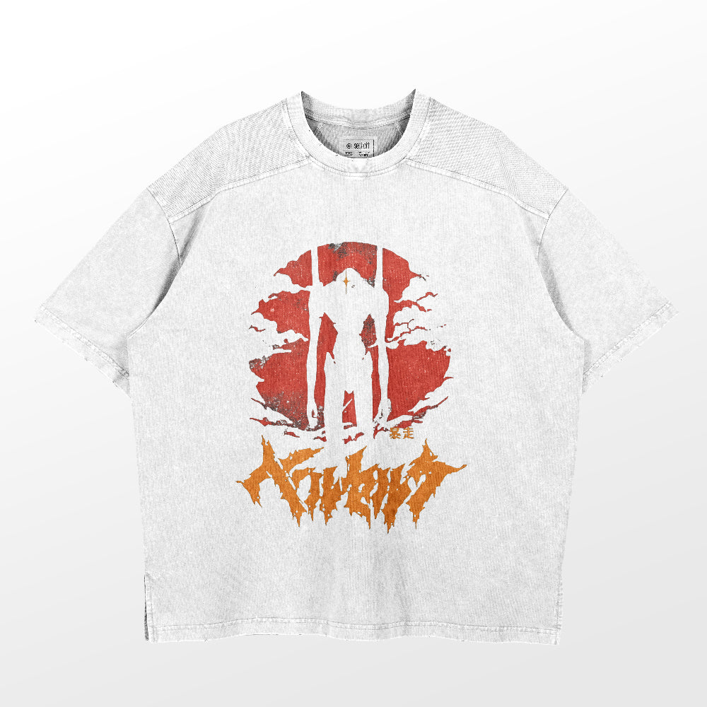 Neon Genesis Evangelion Unit-01 Washed Vintage T-Shirt – 260 GSM High-Quality Cotton Anime Streetwear