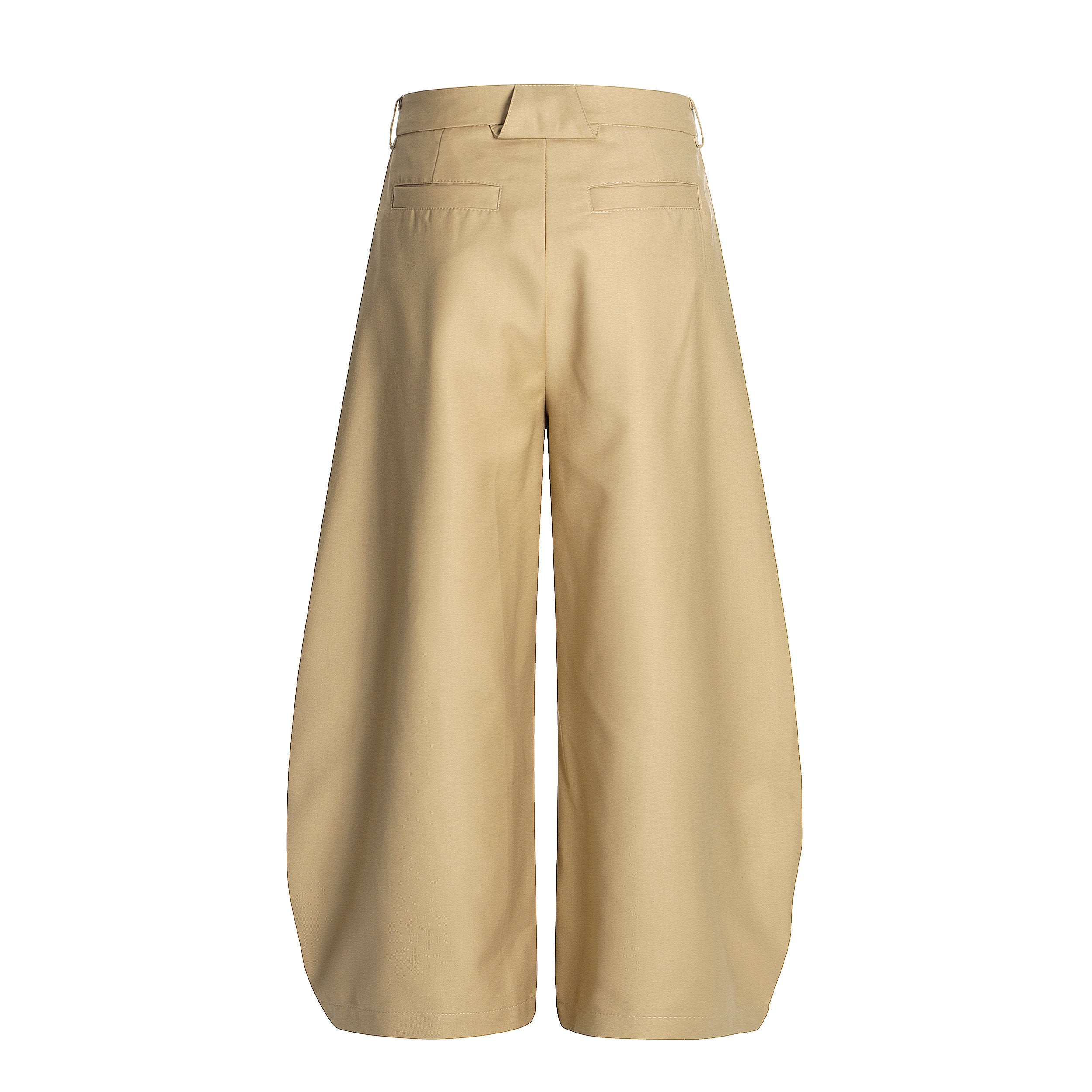Omirad Pleated Barrel-Leg Trousers | Wide Leg Tailored Pants