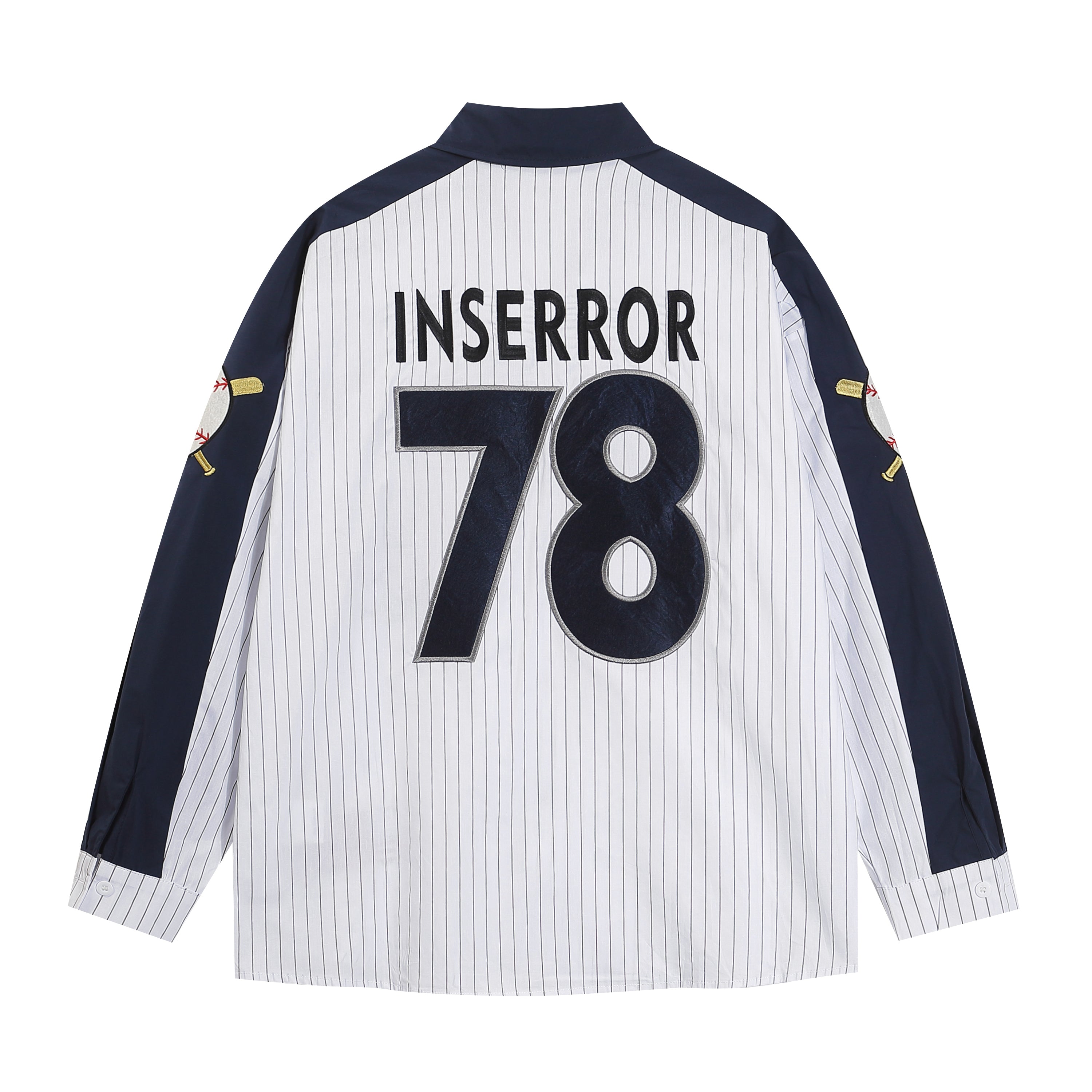 Baseball Pinstripe Graphic Shirt | Varsity Streetwear