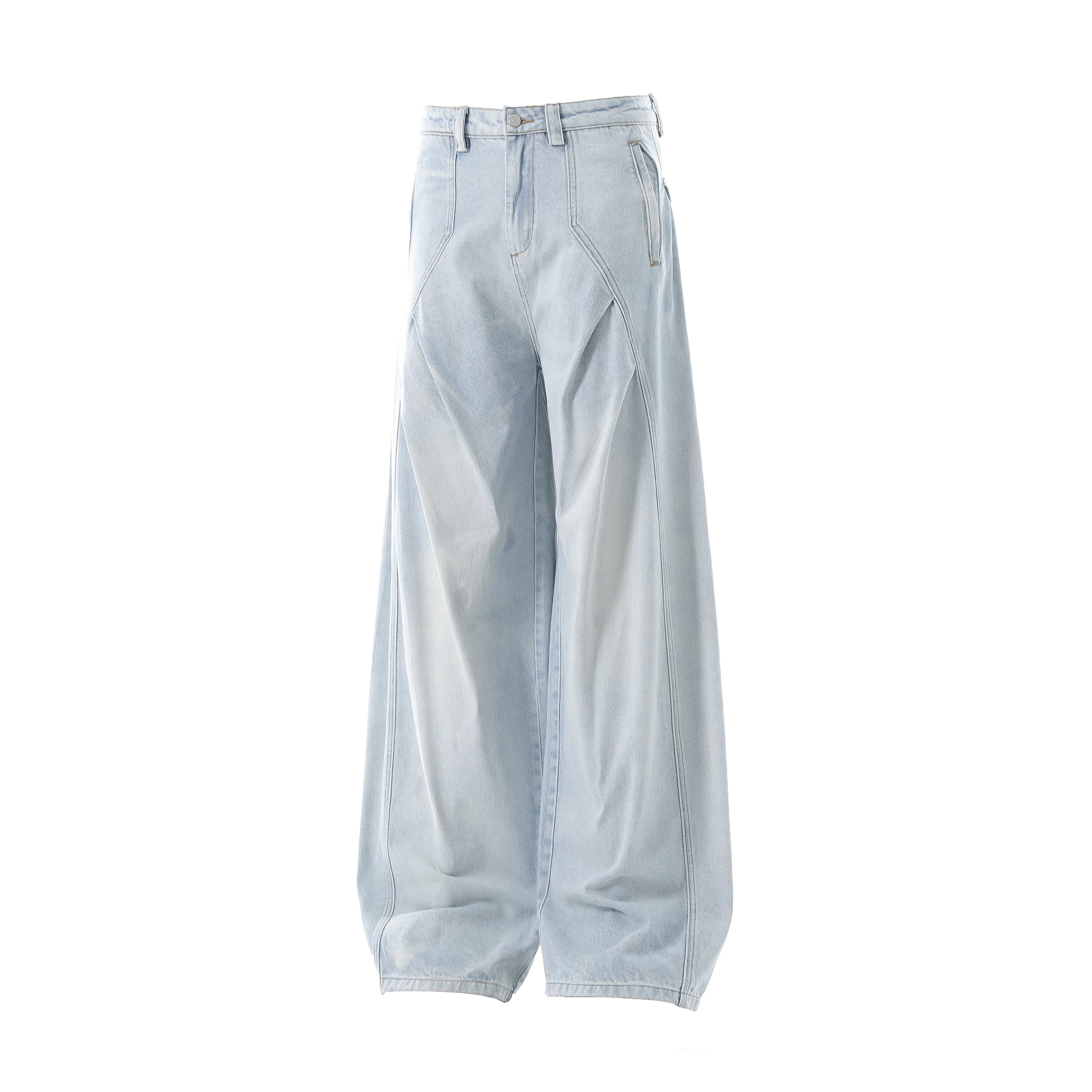 Omirad Ice Fade Panel Denim | Wide-Leg Balloon Fit Jeans