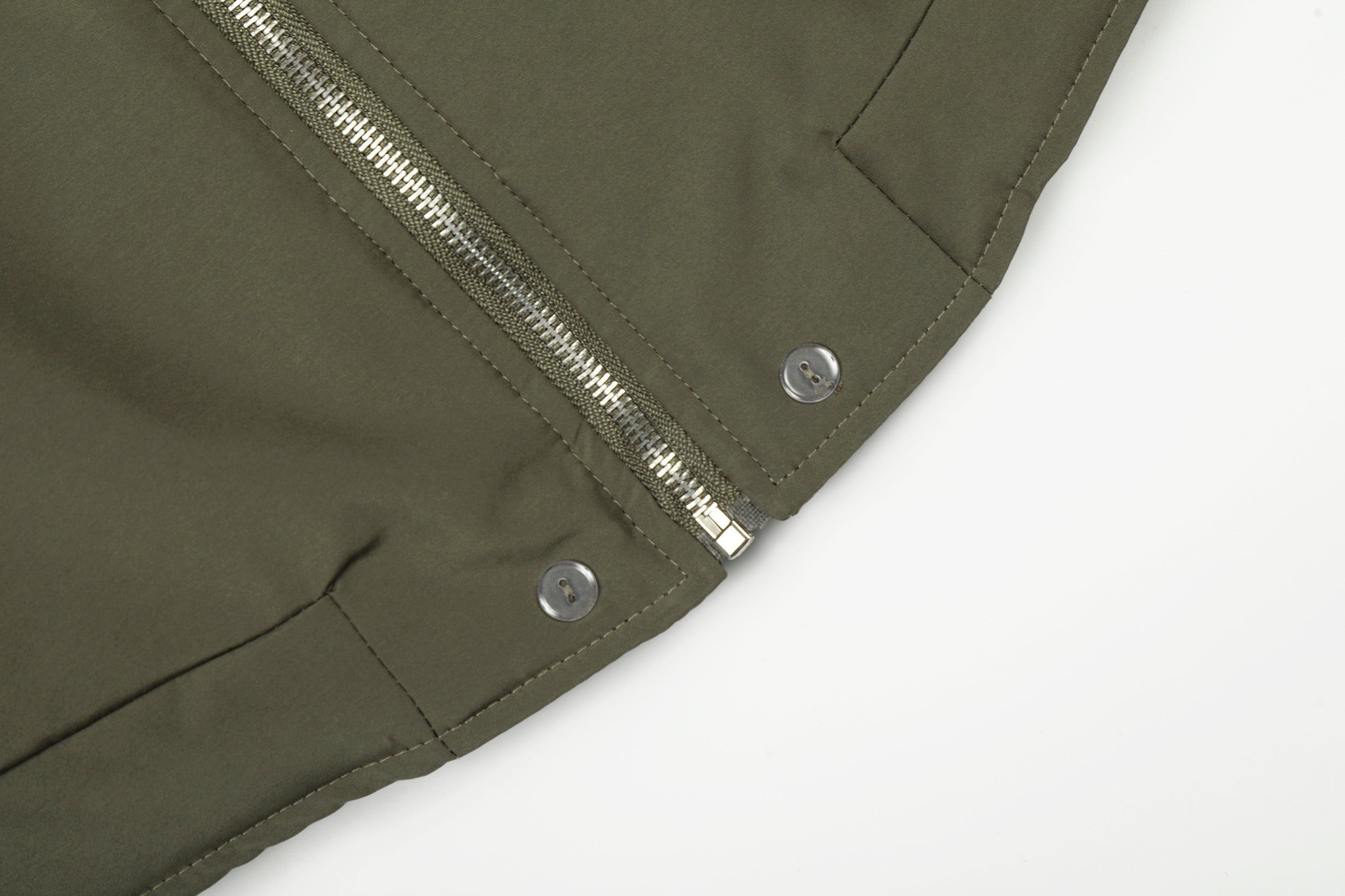 Detachable Faux Fur Scarf Bomber Jacket | Olive & Black