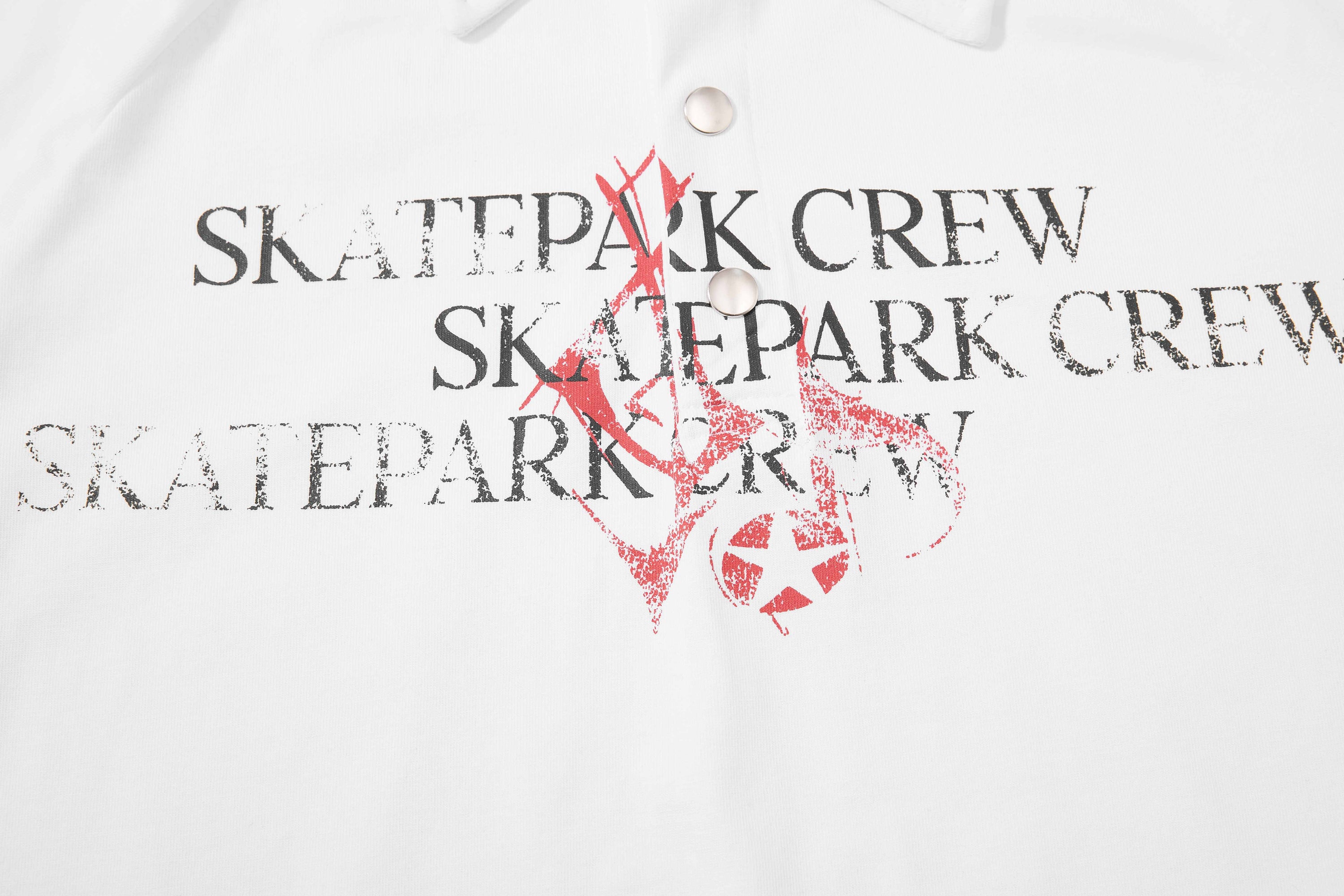 Omirad Skatepark Crew Distressed Graphic Polo Shirt