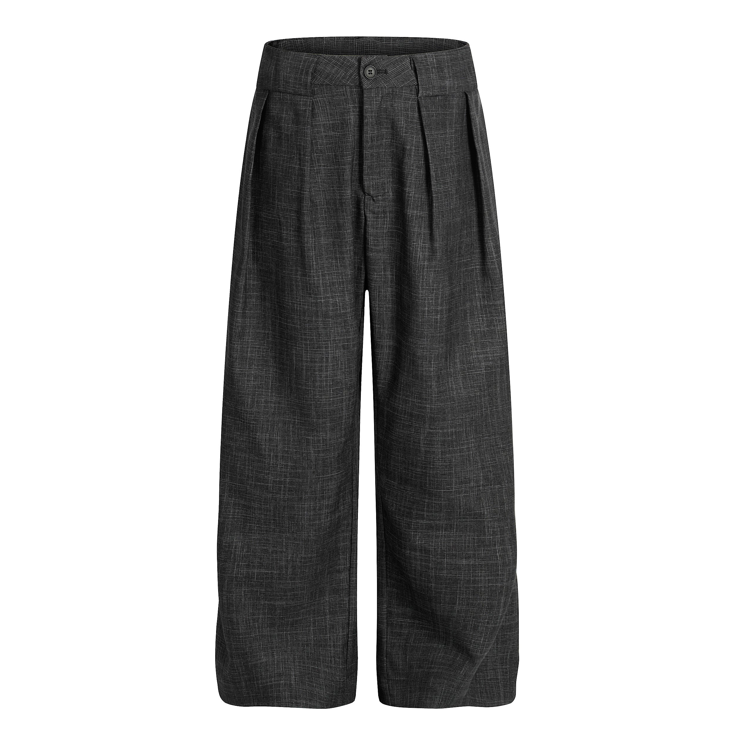 Omirad Textured Pleated Wide-Leg Trousers | Tailored Fit