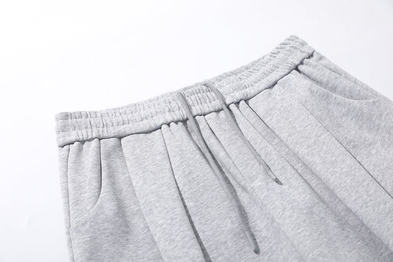 Sculpted 3D Pleat Wide-Leg Sweatpants | Oversized Fit