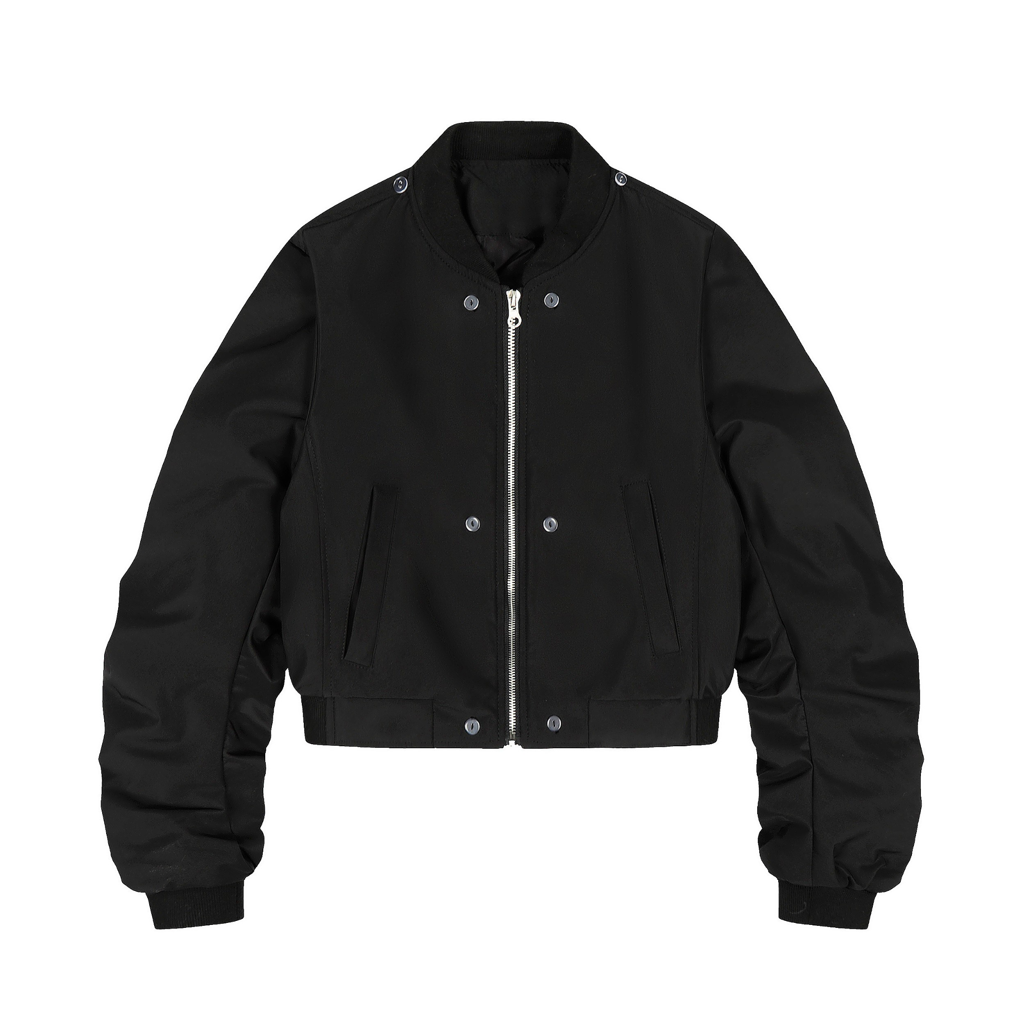 Detachable Faux Fur Scarf Bomber Jacket | Olive & Black