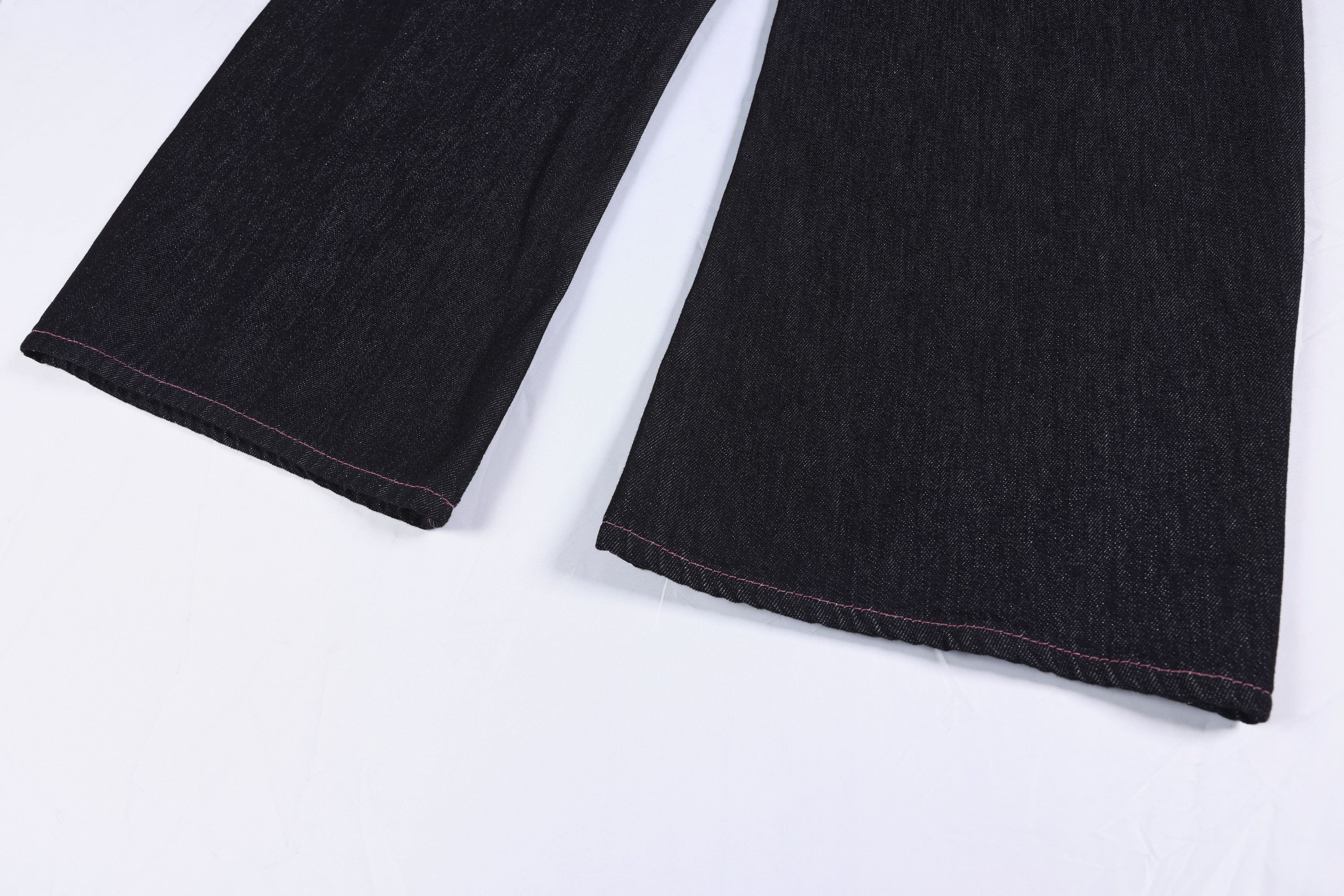 RHNDE Double Waist Star Embroidery Wide-Leg Denim Pants